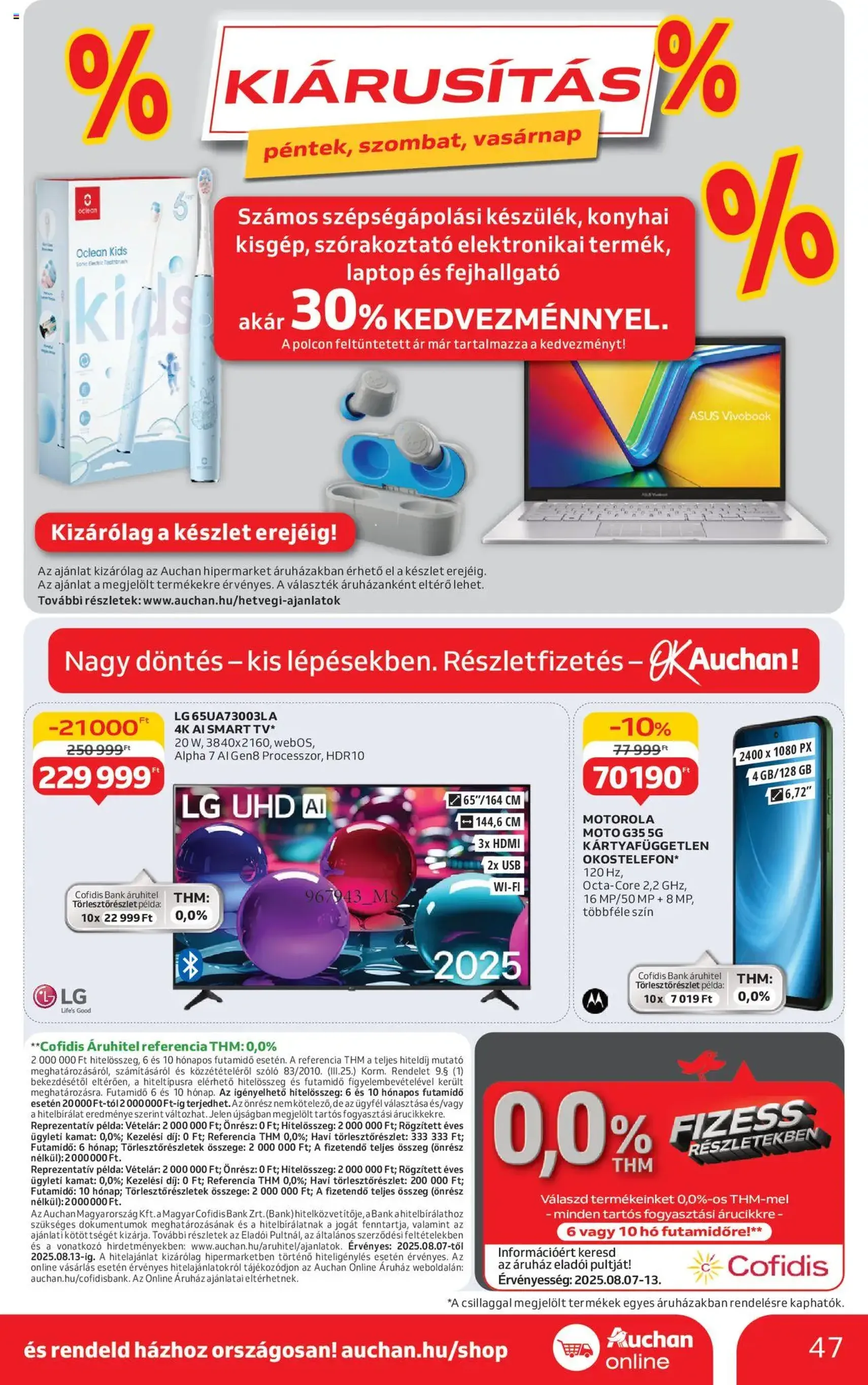 Auchan Akciós újság - 2025.08.07. érvényes szórólap 47 oldal 54 oldalból Auchan Akciós újság - 2025.08.07. érvényes szórólap 47 oldal 54 oldalból
