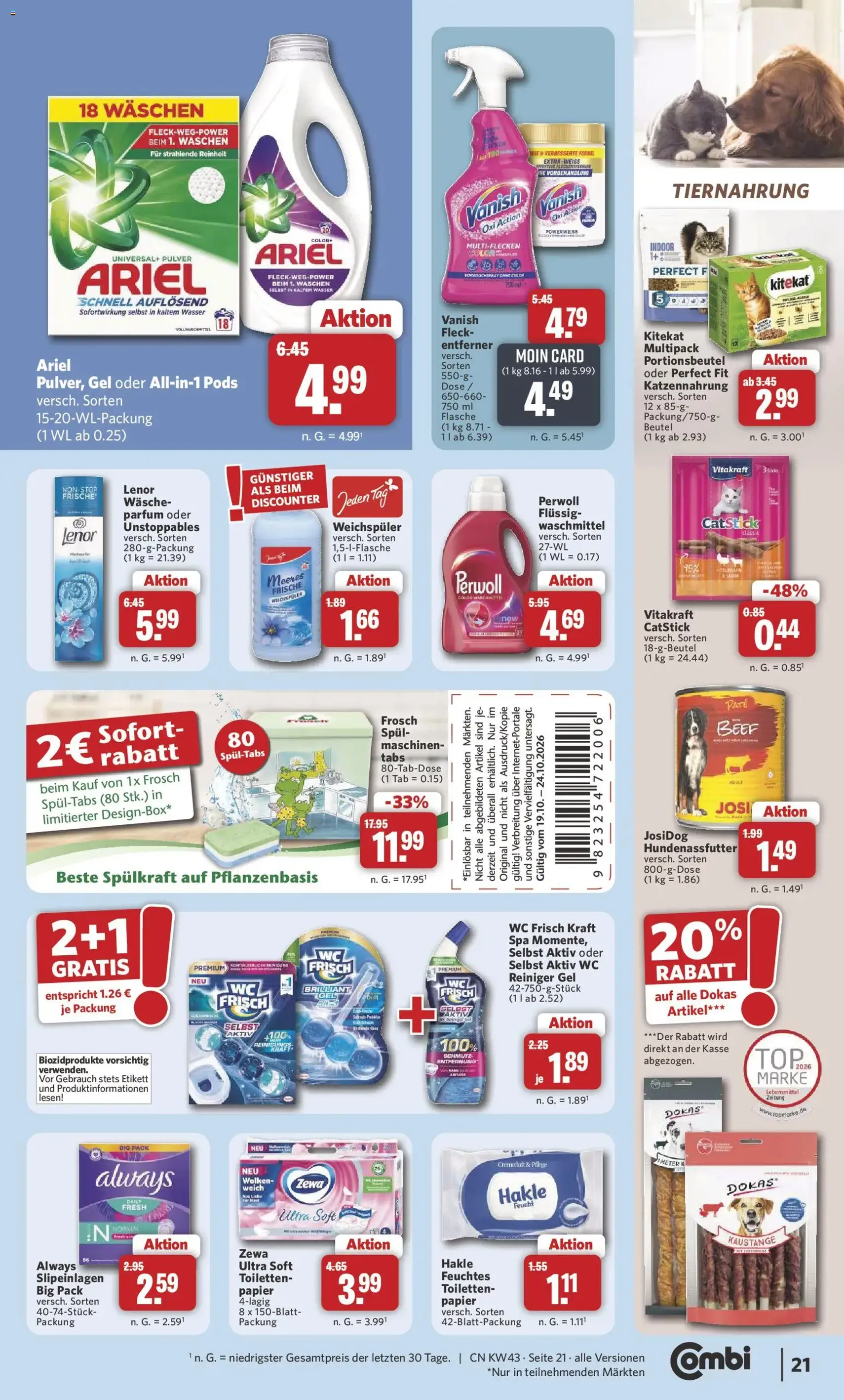 Combi Prospekt - Gültiger Prospekt ab 19.10.2026, Seite 21 von insgesamt 29