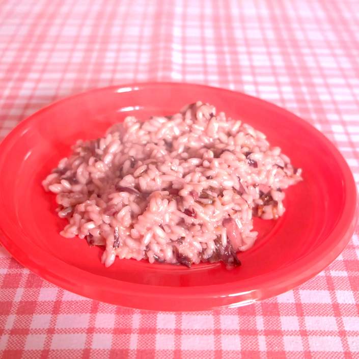 Risotto radicchio e speck