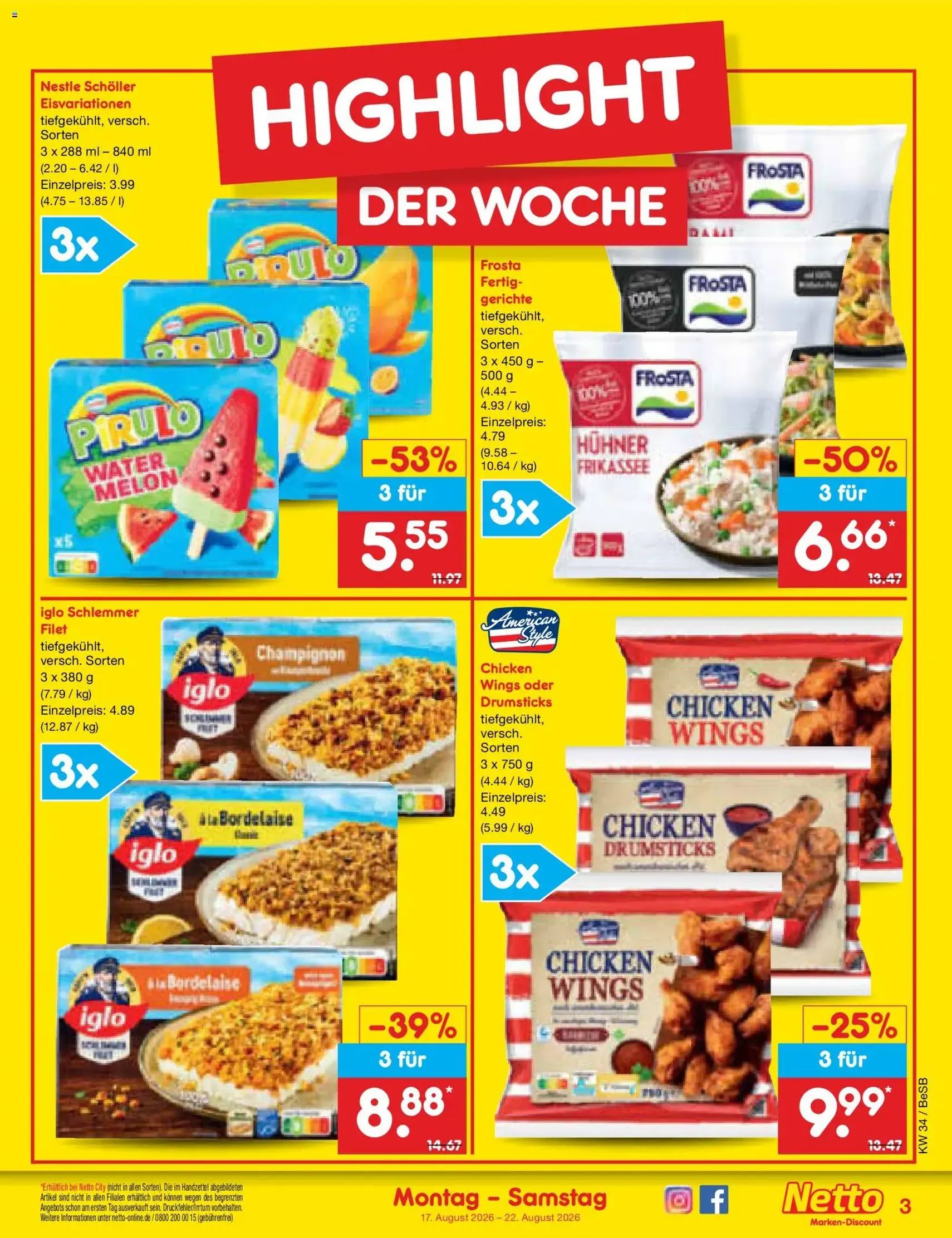 Netto Marken-Discount Prospekt - Gültiger Prospekt ab 17.08.2026, Seite 3 von insgesamt 65