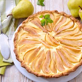Previsualización de la receta Tarta de pera con queso