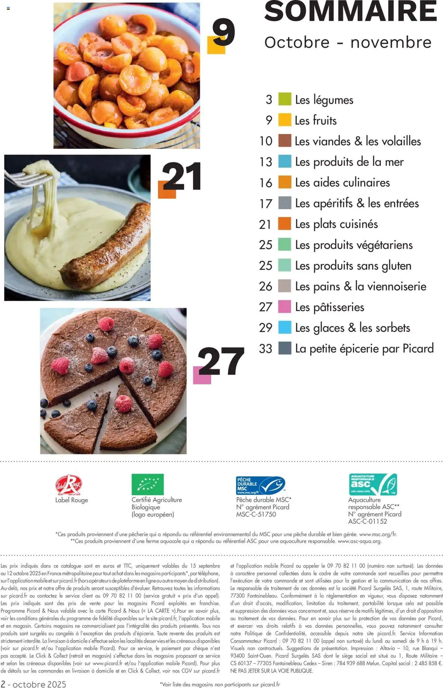 Picard catalogue - brochure valable à partir du 15/09/2025, page 2 sur 36 Picard catalogue - brochure valable à partir du 15/09/2025, page 2 sur 36