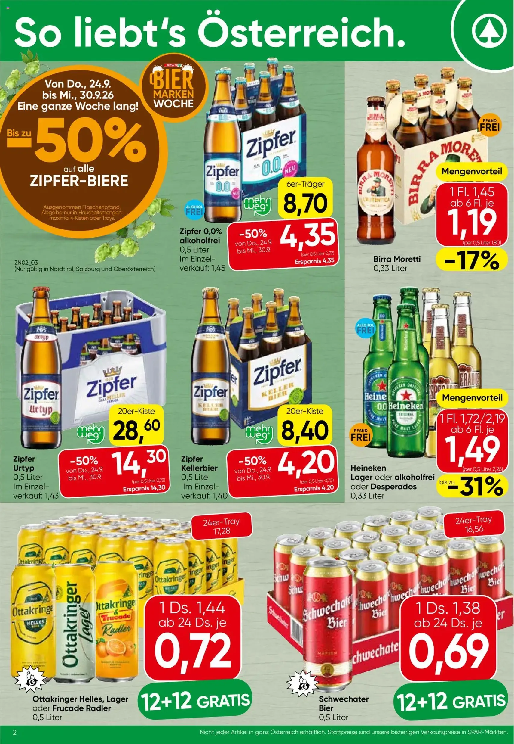 Spar Flugblatt - Gültiger Prospekt ab 24.09.2026, Seite 2 von insgesamt 20