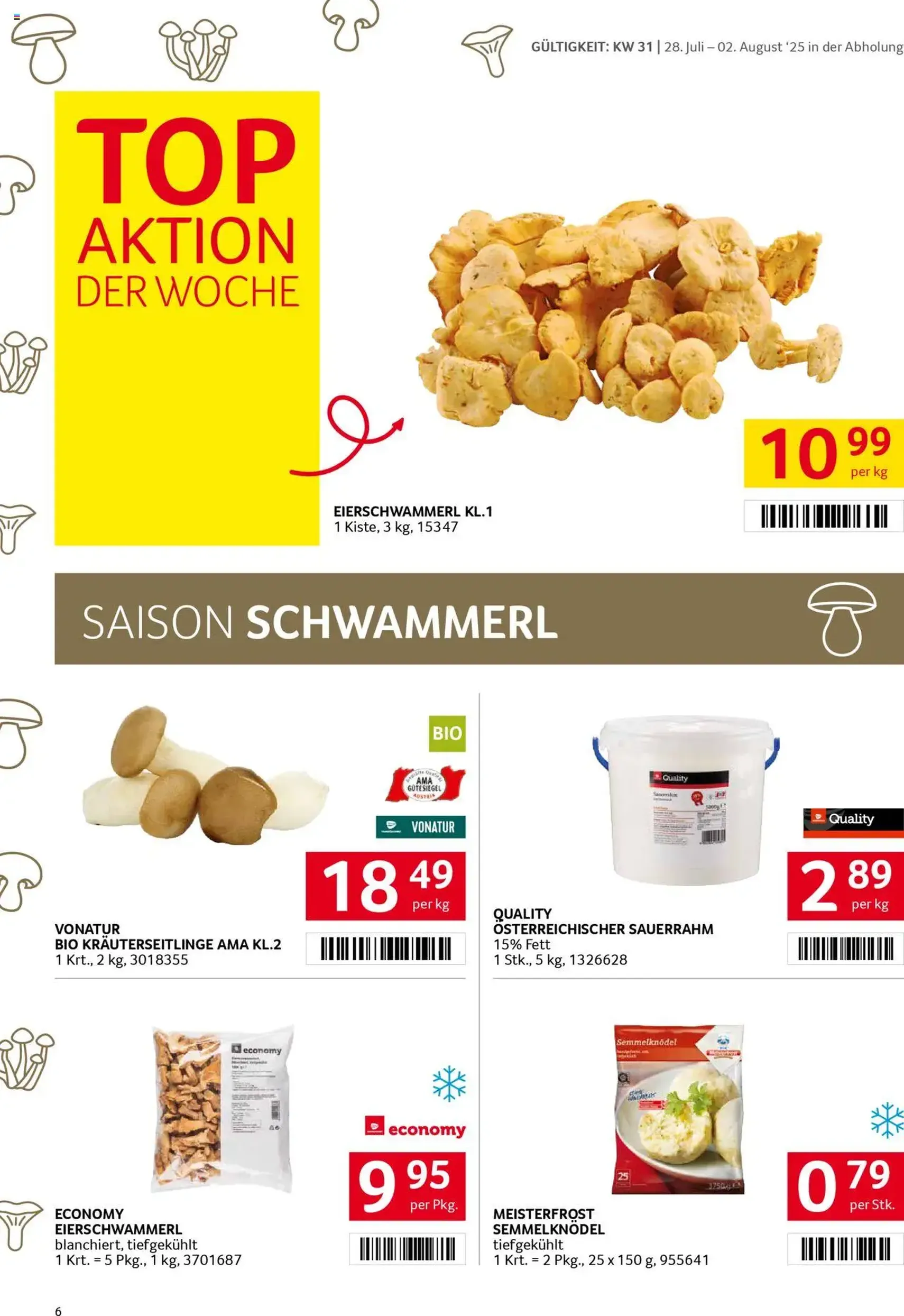 Transgourmet Flugblatt - Gültiger Prospekt ab 27.07.2025, Seite 6 von insgesamt 28 Transgourmet Flugblatt - Gültiger Prospekt ab 27.07.2025, Seite 6 von insgesamt 28