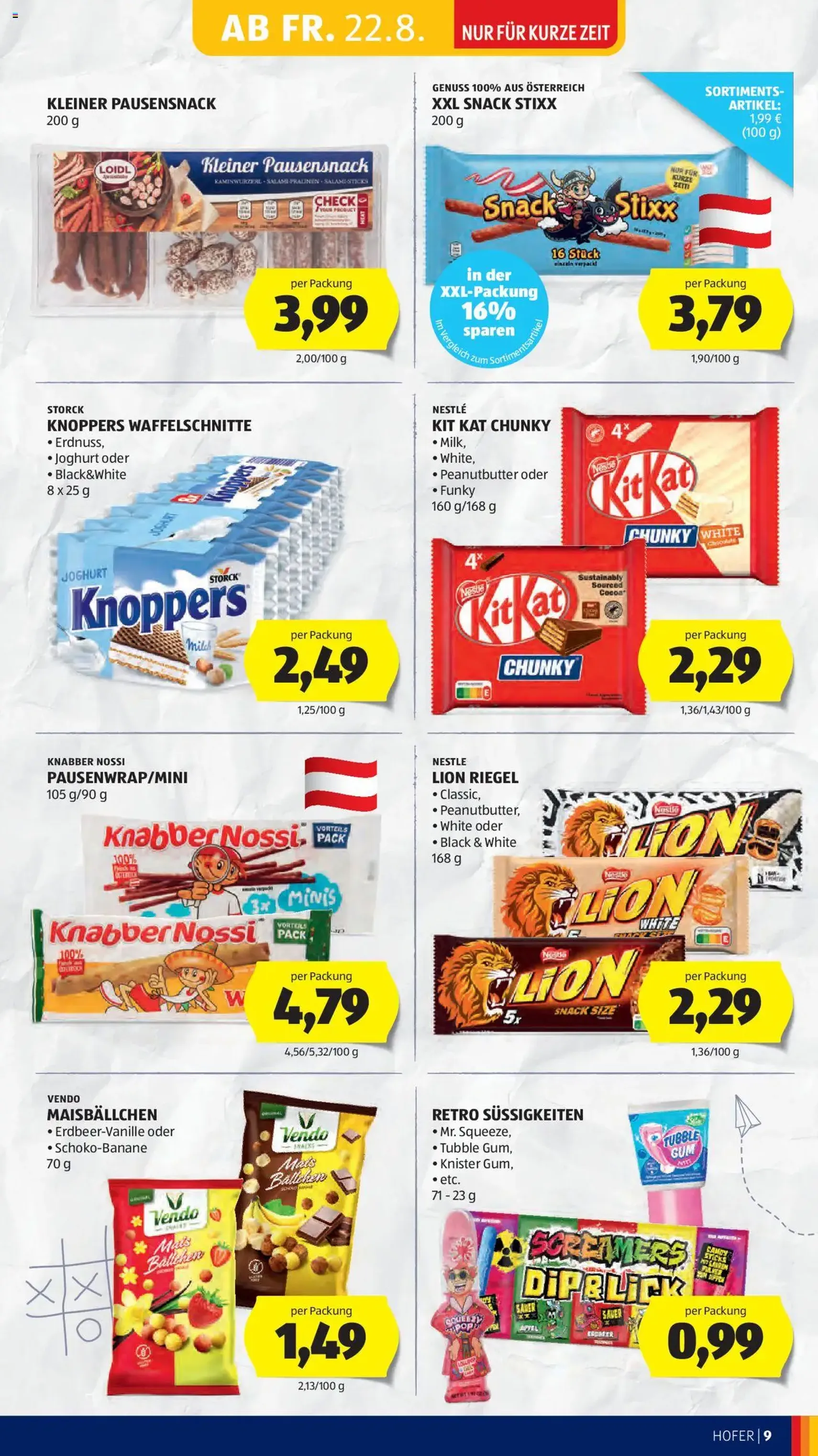 Hofer Flugblatt - Gültiger Prospekt ab 22.08.2025, Seite 11 von insgesamt 45