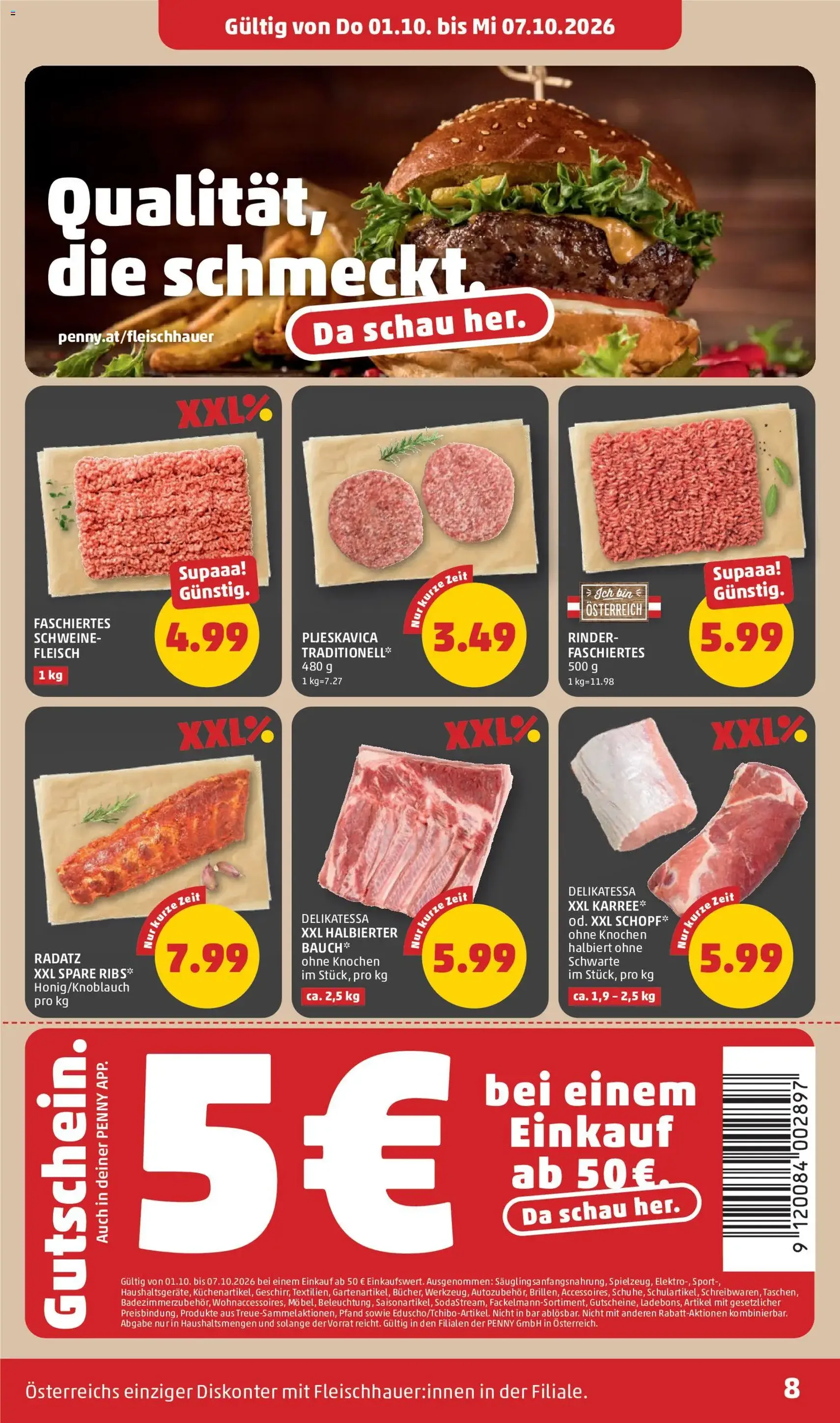 Penny Markt - Flugblatt - Gültiger Prospekt ab 01.10.2026, Seite 8 von insgesamt 32