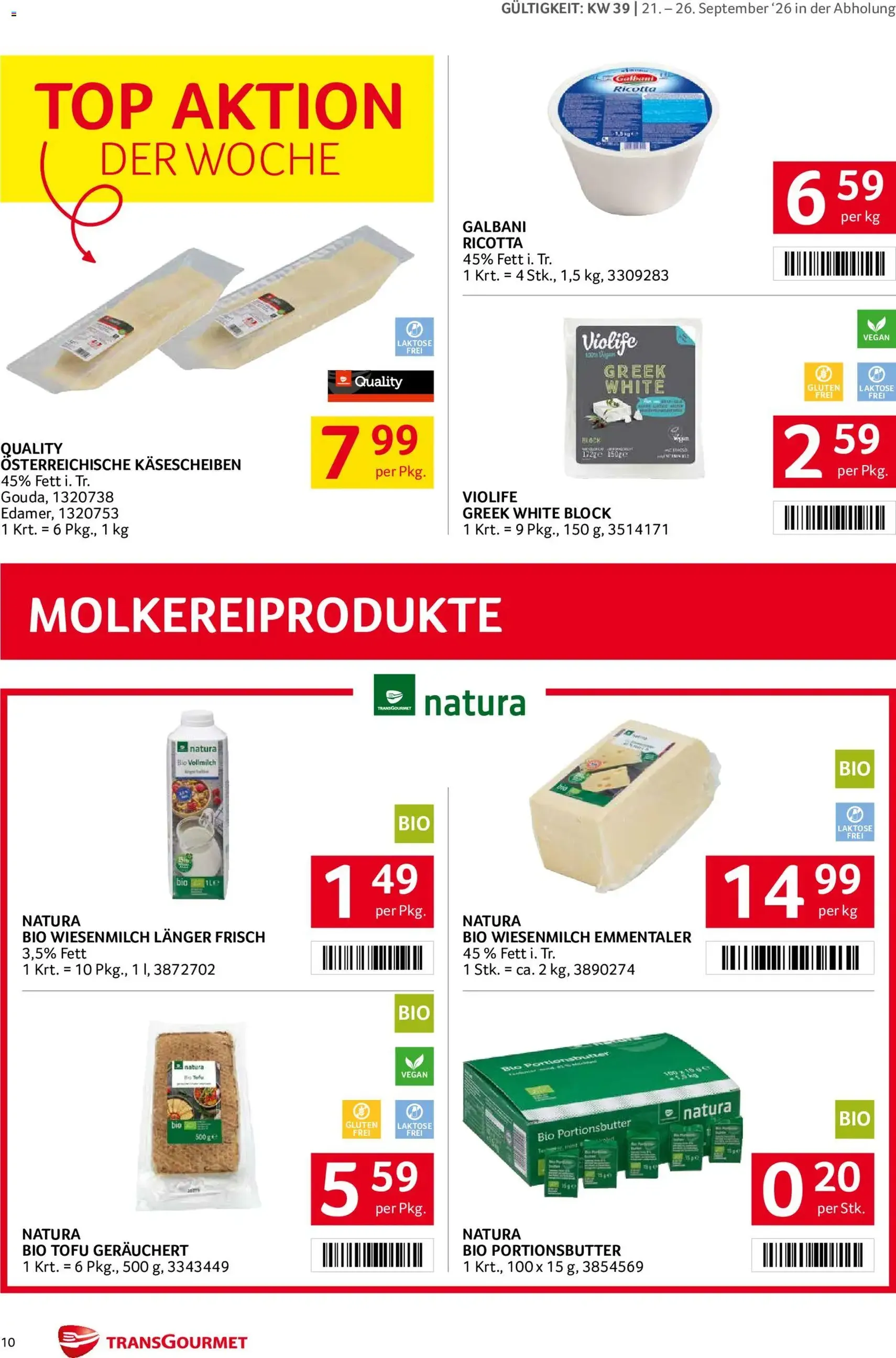 Transgourmet Flugblatt - Gültiger Prospekt ab 20.09.2026, Seite 8 von insgesamt 38