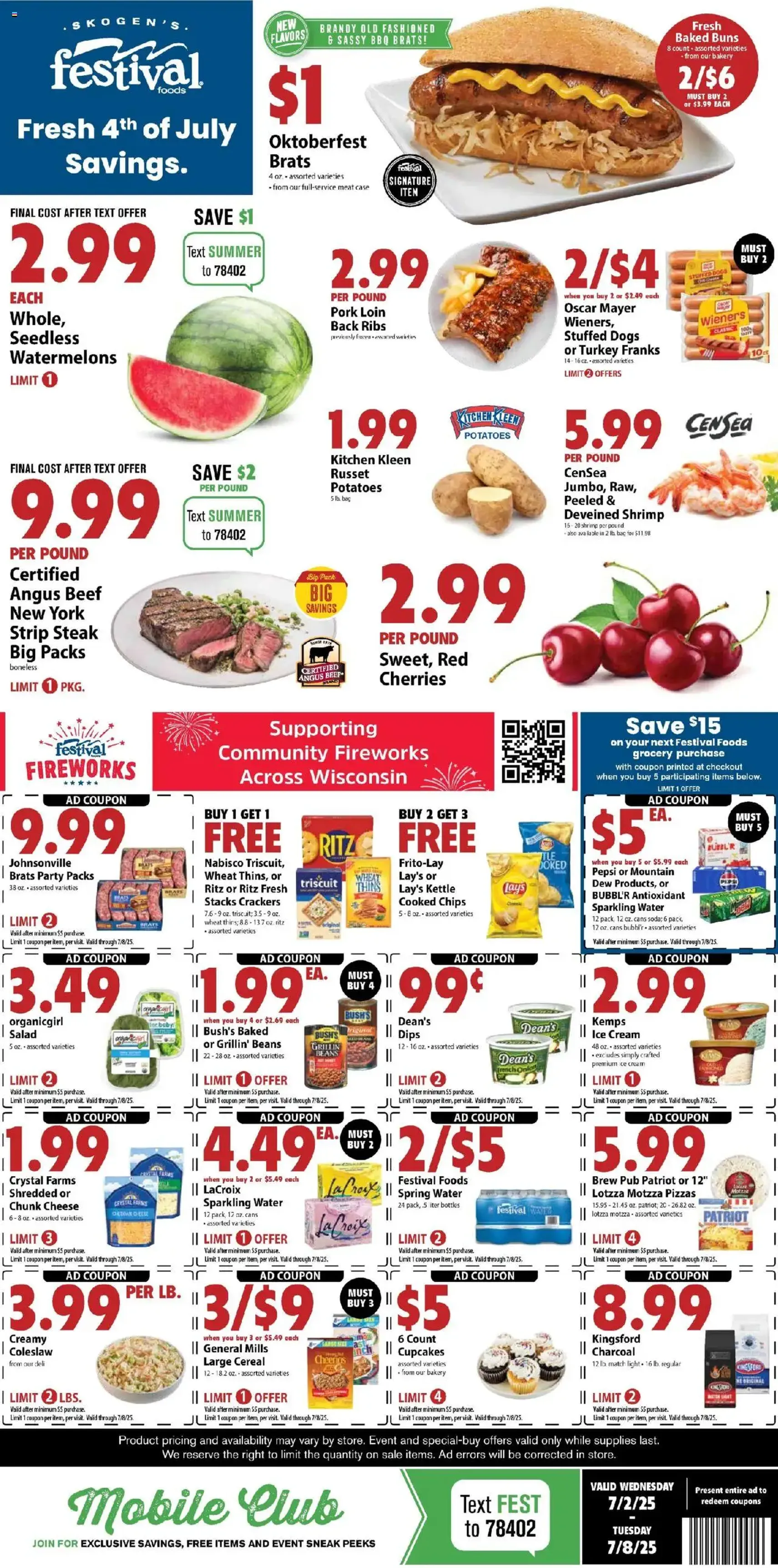 Festival Foods Weekly Ad - valid flyer from 07/02/2025, page 1 of 7 Festival Foods Weekly Ad - valid flyer from 07/02/2025, page 1 of 7