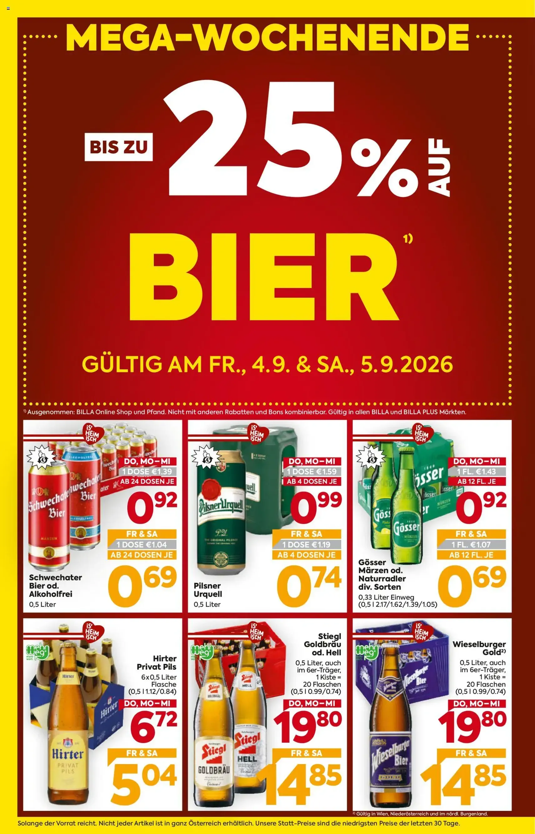 Billa - Flugblatt - Gültiger Prospekt ab 03.09.2026, Seite 2 von insgesamt 16