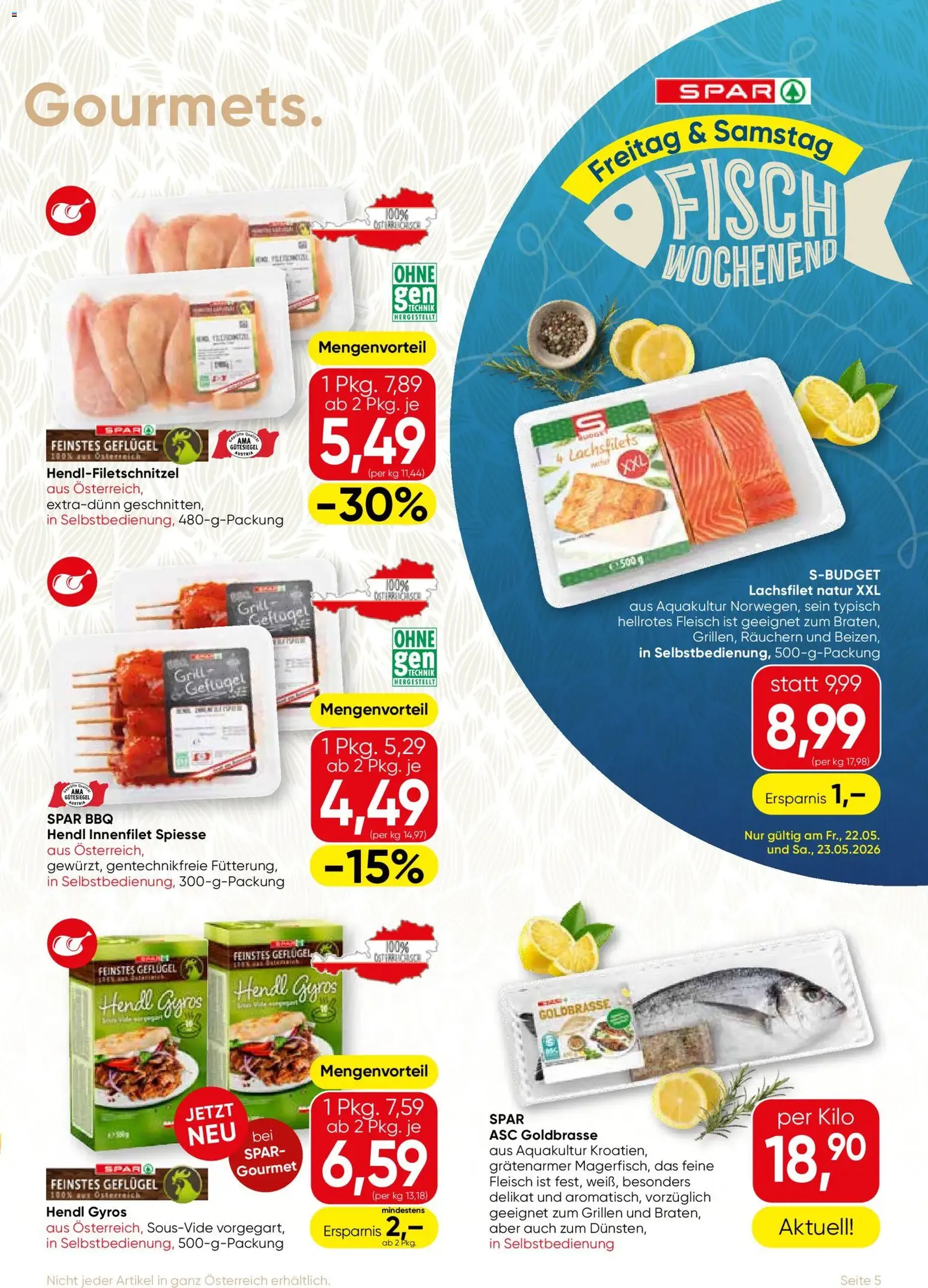 SPAR Gourmet Flugblatt - Gültiger Prospekt ab 21.05.2026, Seite 5 von insgesamt 12