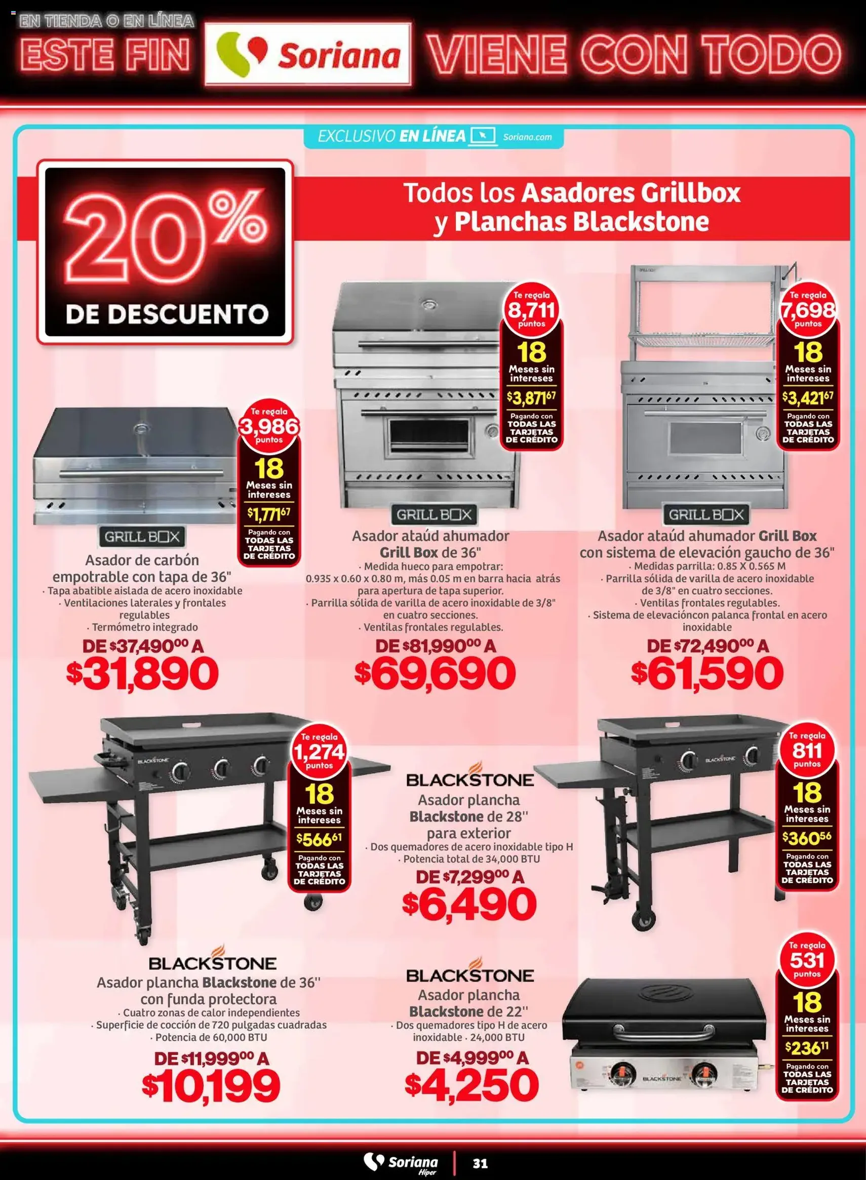 Soriana - Este fin Soriana viene con todo Híper Nacional - folleto válido desde 29/10/2025 página 31 de 35 Soriana - Este fin Soriana viene con todo Híper Nacional - folleto válido desde 29/10/2025 página 31 de 35