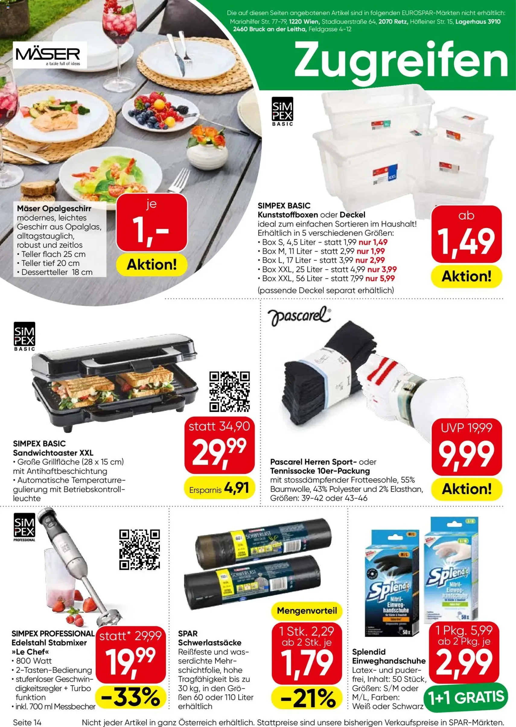 Eurospar Flugblatt - Gültiger Prospekt ab 24.09.2026, Seite 14 von insgesamt 16