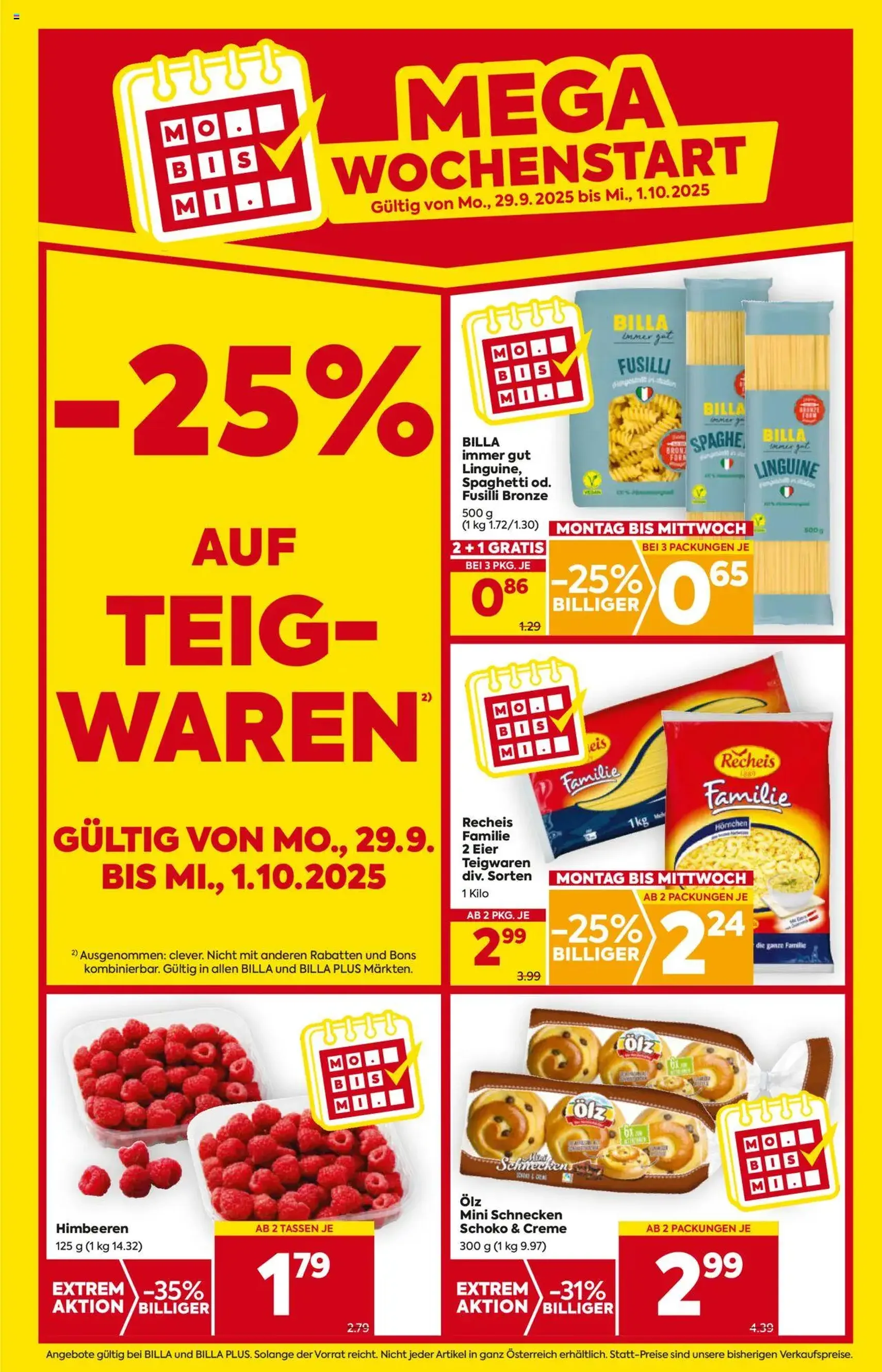 Billa Flugblatt - Gültiger Prospekt ab 25.09.2025, Seite 3 von insgesamt 16