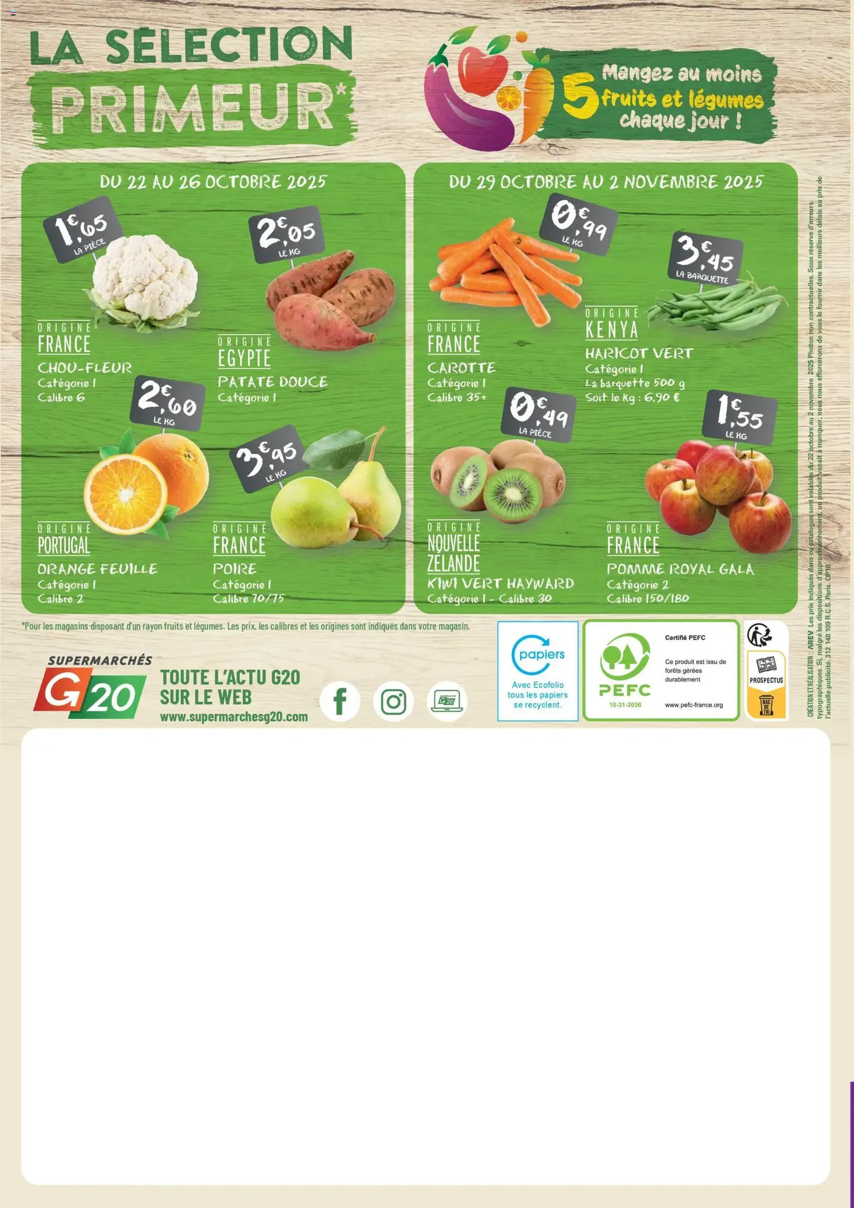 G20 Supermarchés catalogue - brochure valable à partir du 22/10/2025, page 20 sur 20 G20 Supermarchés catalogue - brochure valable à partir du 22/10/2025, page 20 sur 20
