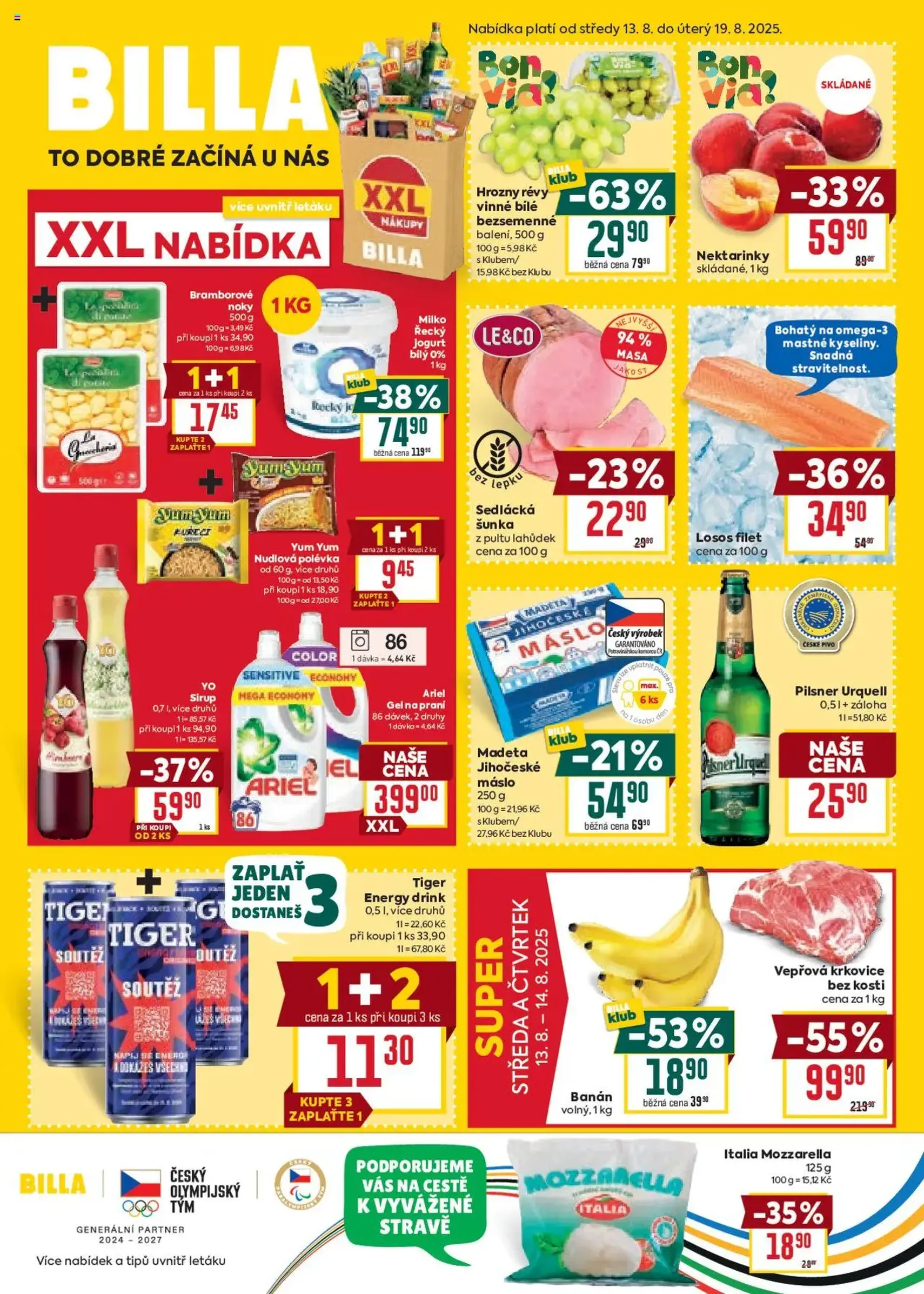 Billa Velký leták - platný leták od 13.08.2025 strana 1 z 32