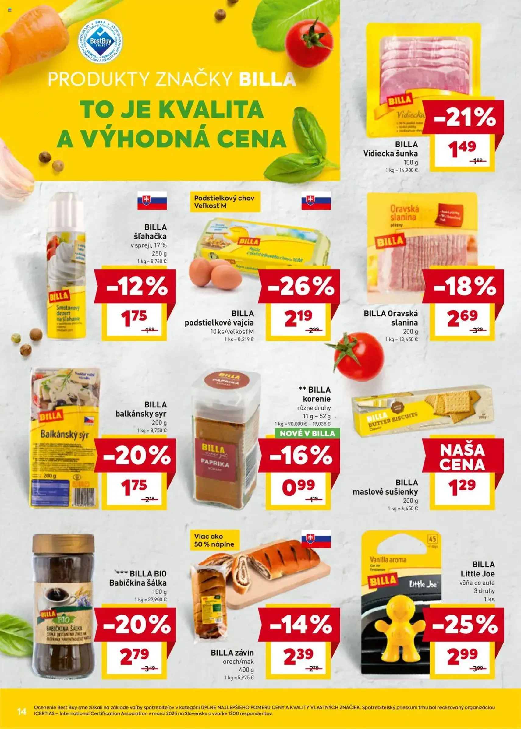 Billa leták - platný leták od 27.08.2025 strana 14 z 20