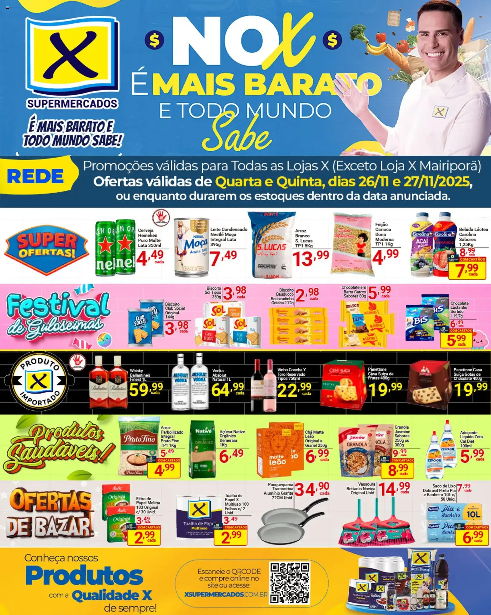 X Supermercados - Ofertas da semana - folheto válido a partir de 26/11/2025 página 1 de 3