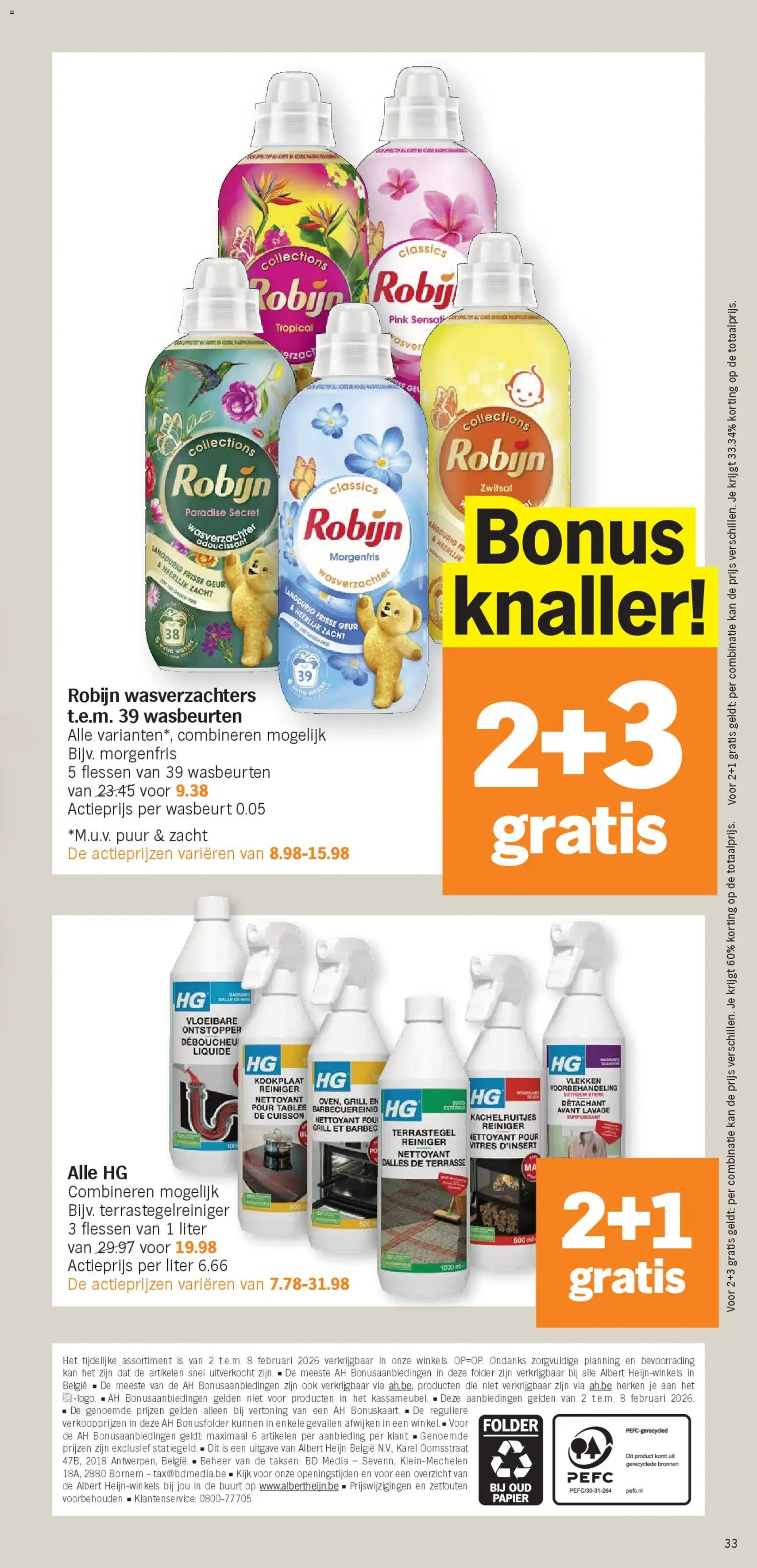 Albert Heijn folder week / de la semaine 6 - geldige folder vanaf 02/02/2026 pagina 33 van 33