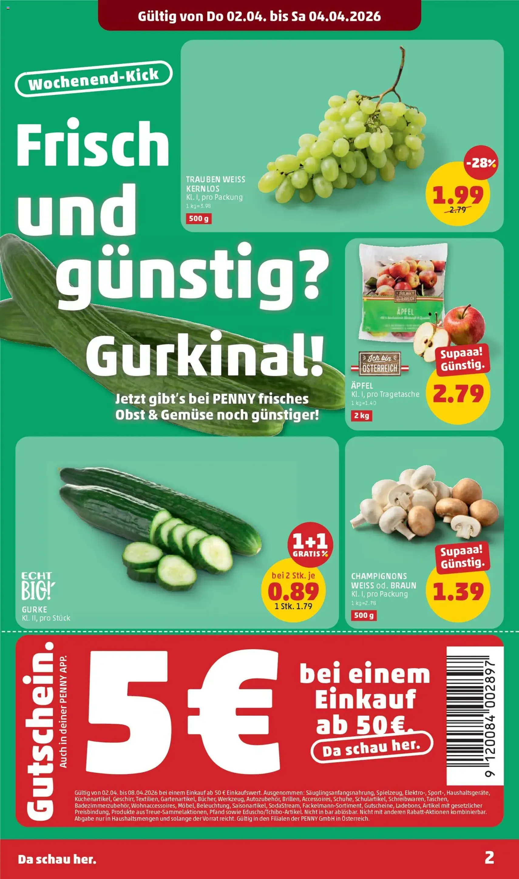 Penny Markt Flugblatt - Gültiger Prospekt ab 02.04.2026, Seite 2 von insgesamt 32