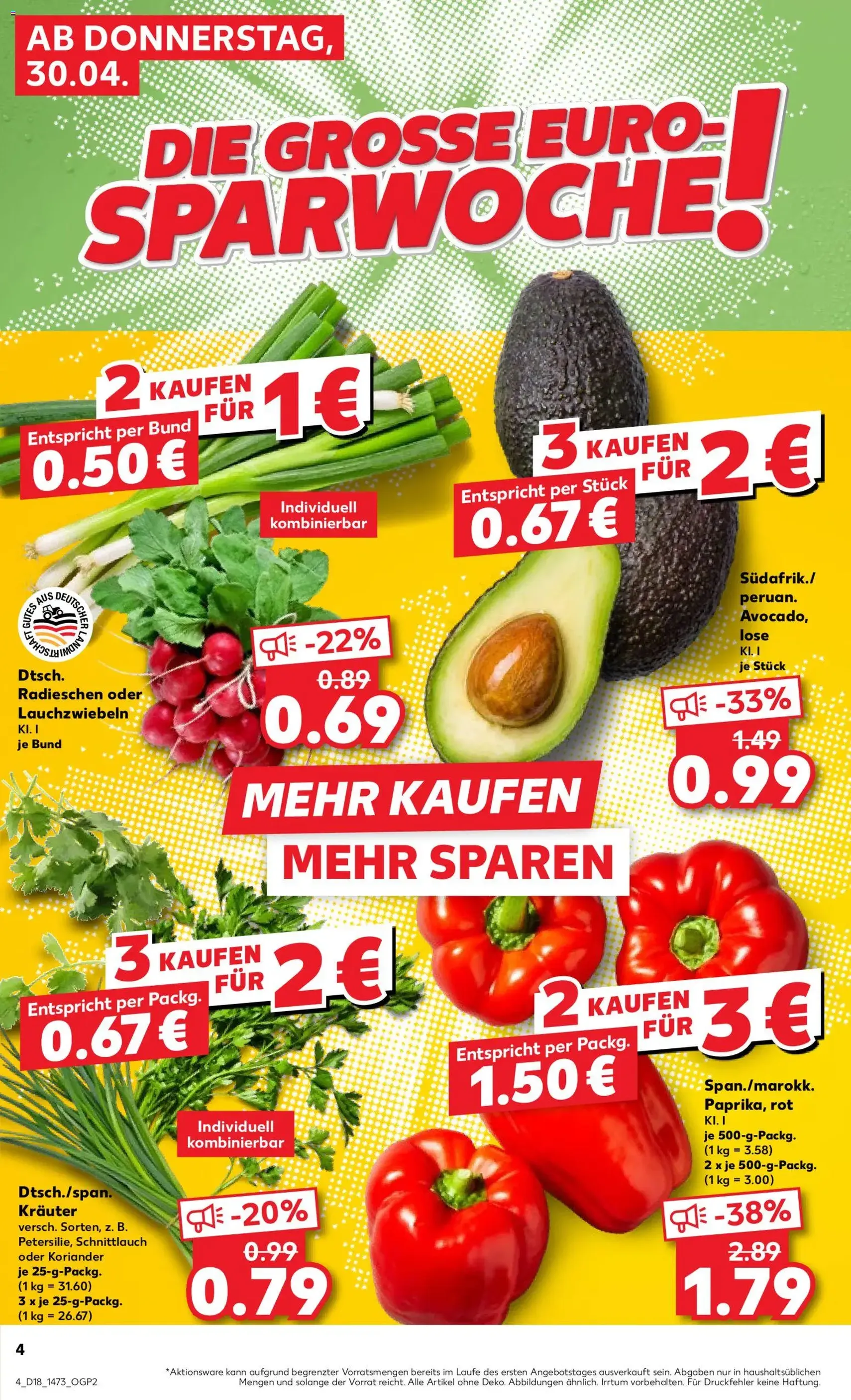 Kaufland Prospekt - Gültiger Prospekt ab 30.04.2026, Seite 4 von insgesamt 62