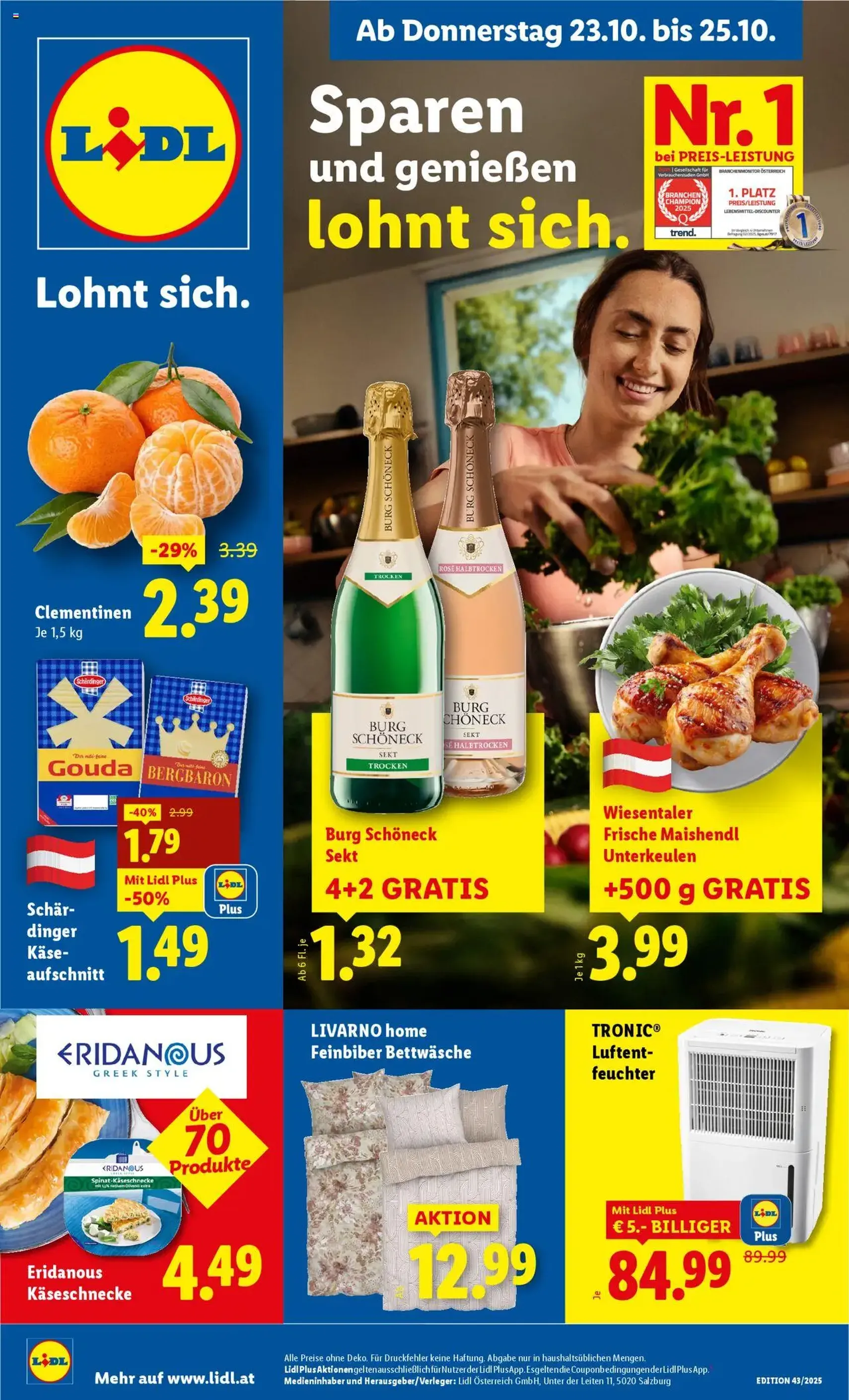 Lidl Flugblatt - Gültiger Prospekt ab 23.10.2025, Seite 1 von insgesamt 48 Lidl Flugblatt - Gültiger Prospekt ab 23.10.2025, Seite 1 von insgesamt 48