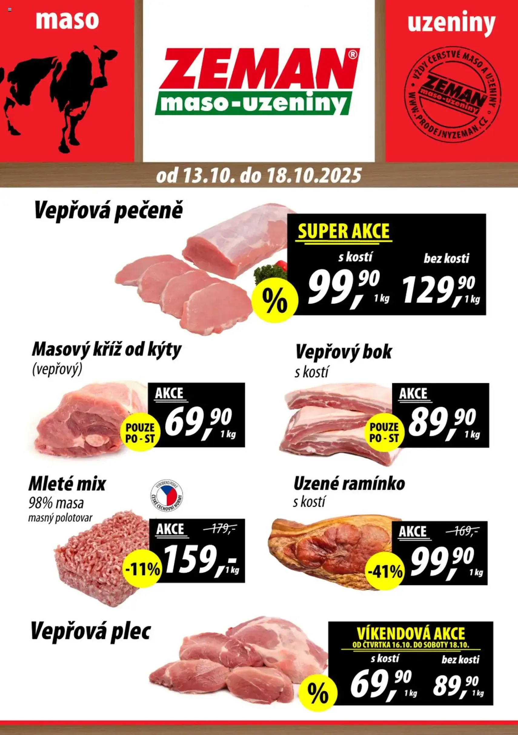 Prodejny Zeman leták - platný leták od 13.10.2025 strana 1 z 2