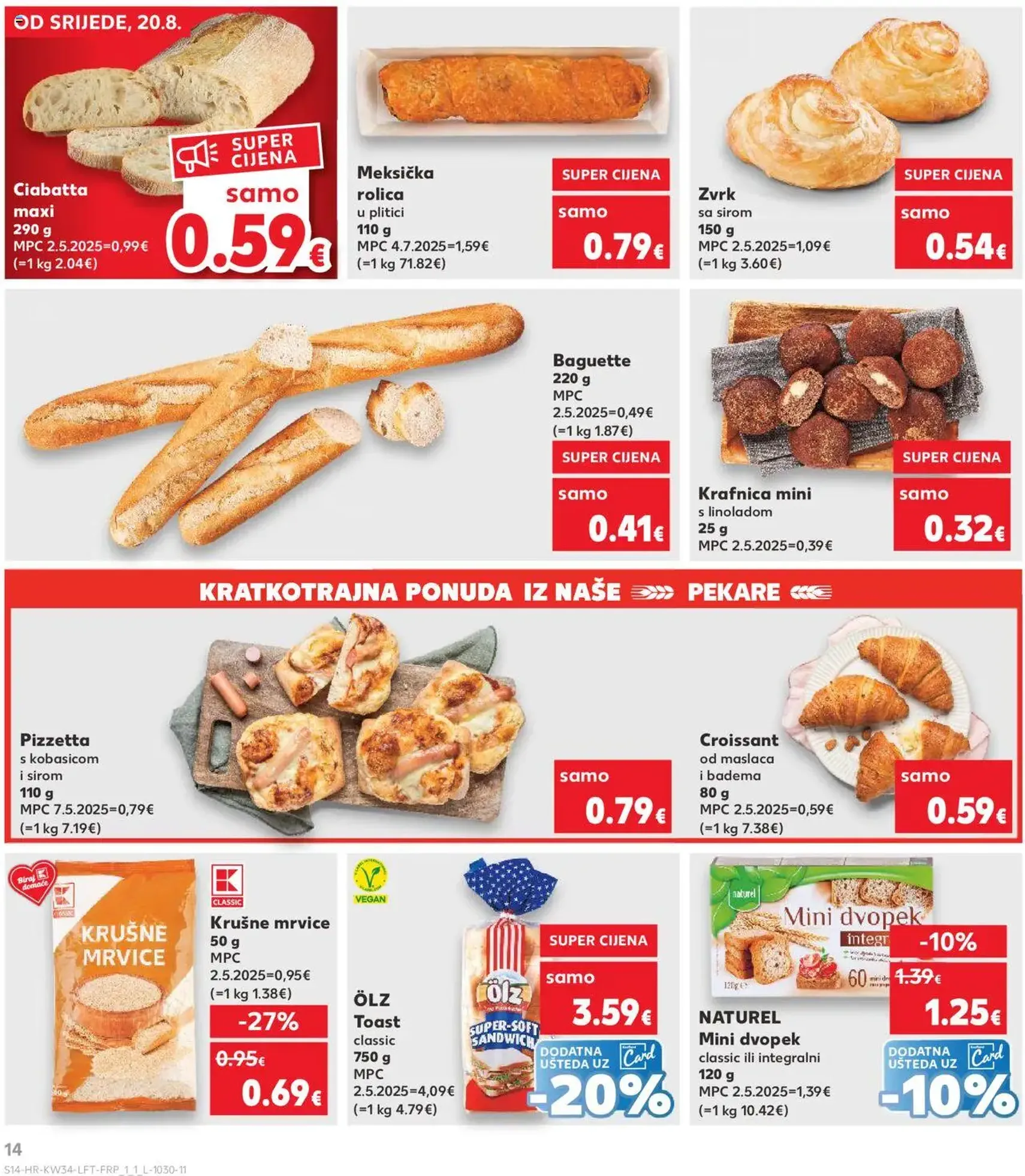 Kaufland HR - Split-Ravne njive - 2025.08.20. érvényes szórólap 14 oldal 32 oldalból