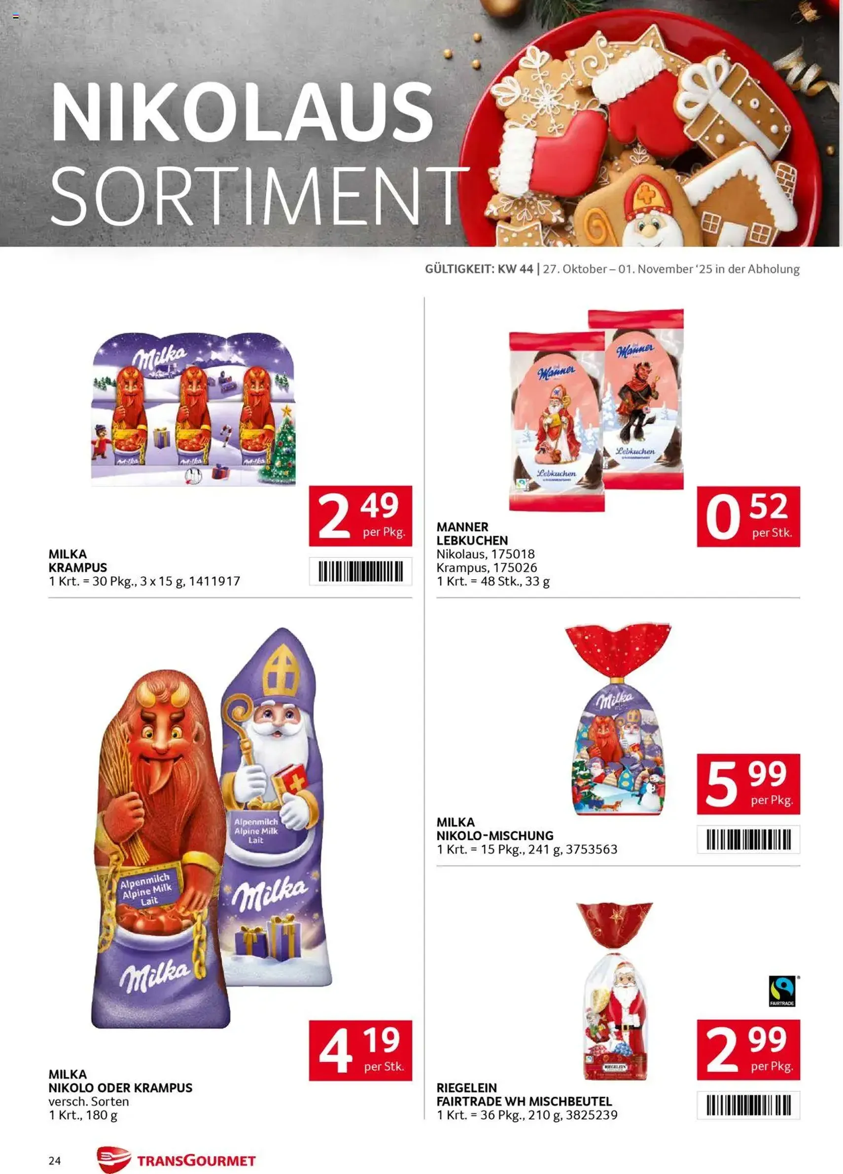 Transgourmet Flugblatt - Gültiger Prospekt ab 26.10.2025, Seite 24 von insgesamt 32 Transgourmet Flugblatt - Gültiger Prospekt ab 26.10.2025, Seite 24 von insgesamt 32