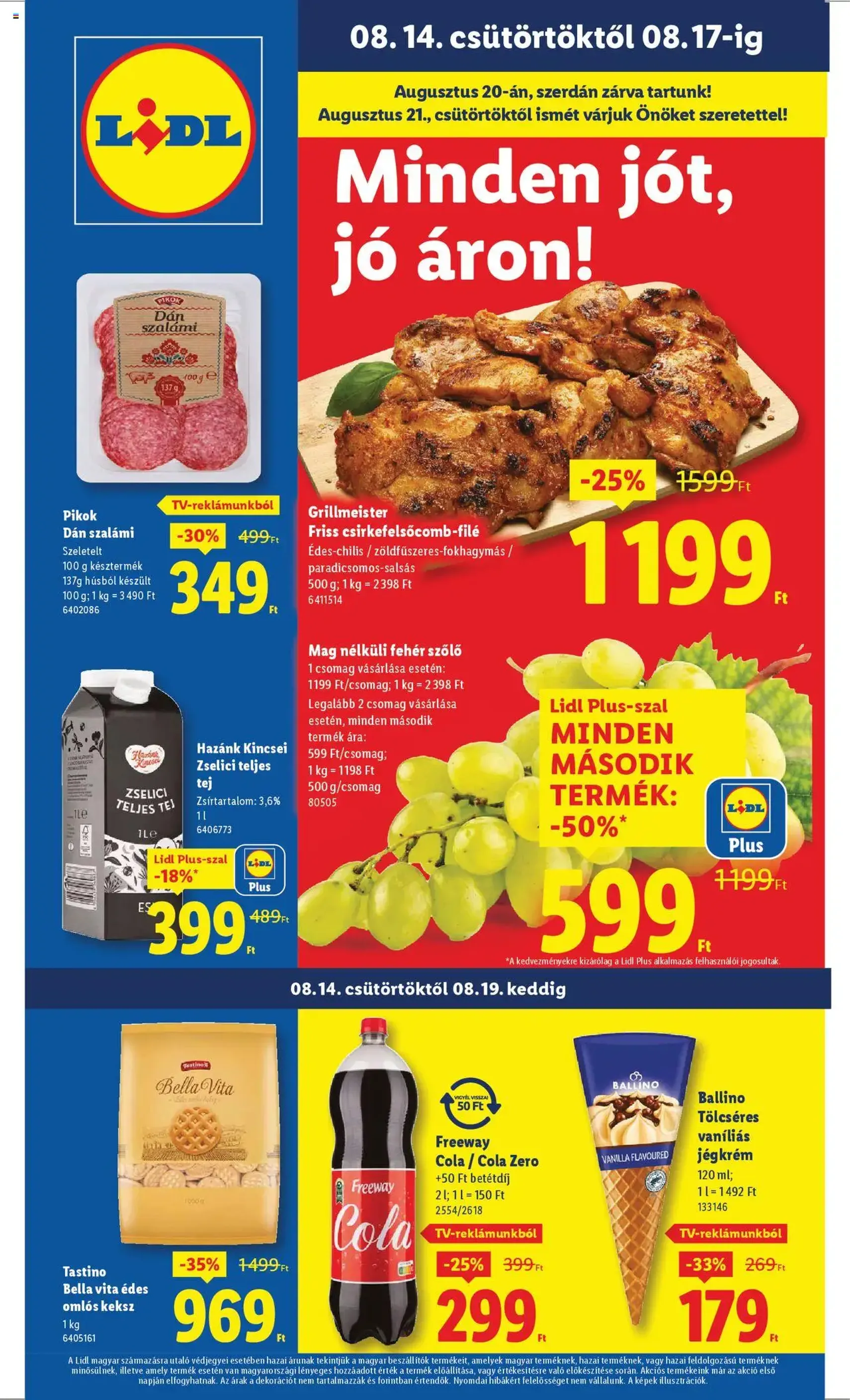 Lidl Akciós újság - 2025.08.14. érvényes szórólap 1 oldal 64 oldalból