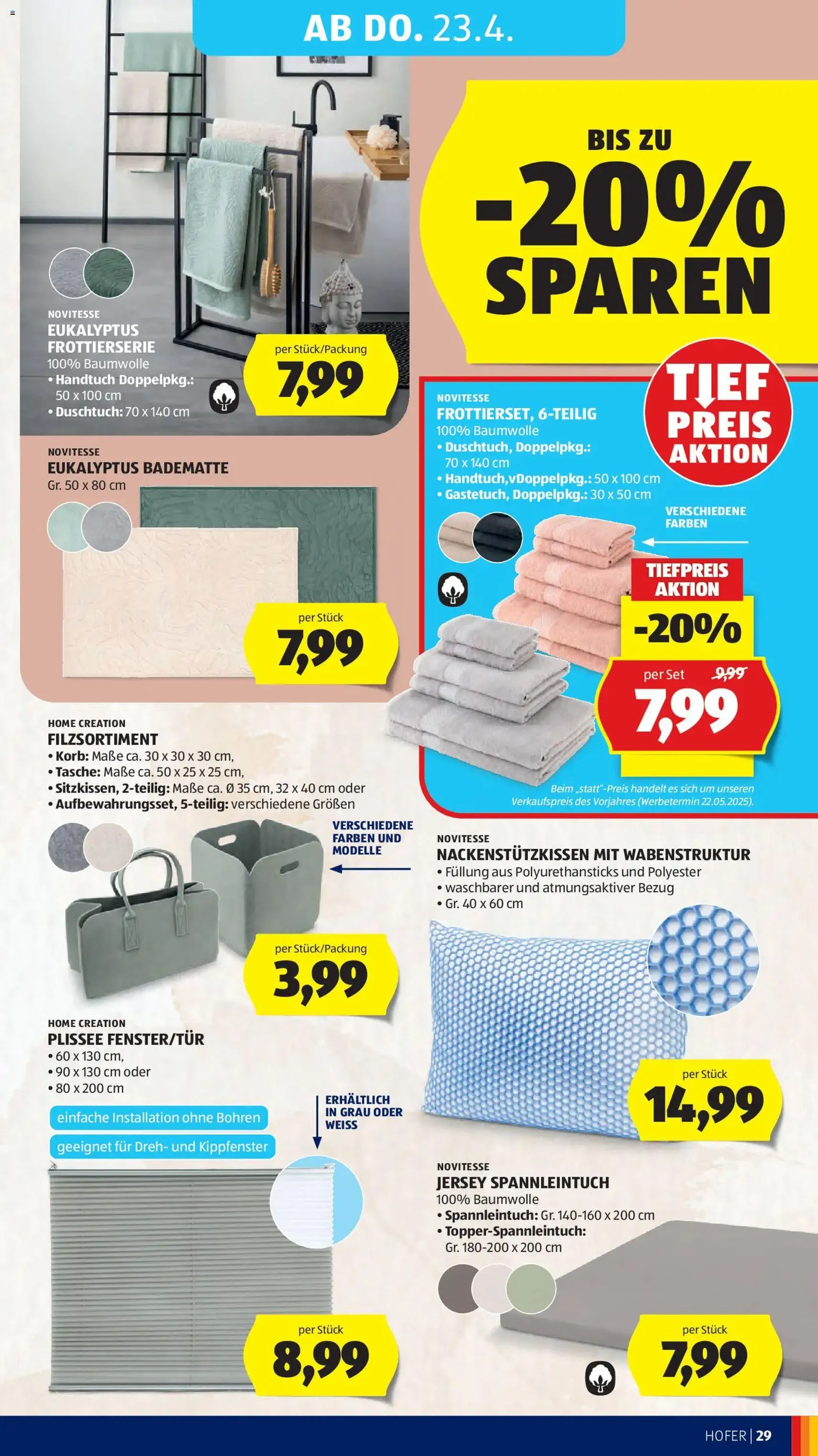 Hofer Flugblatt - Gültiger Prospekt ab 20.04.2026, Seite 33 von insgesamt 45