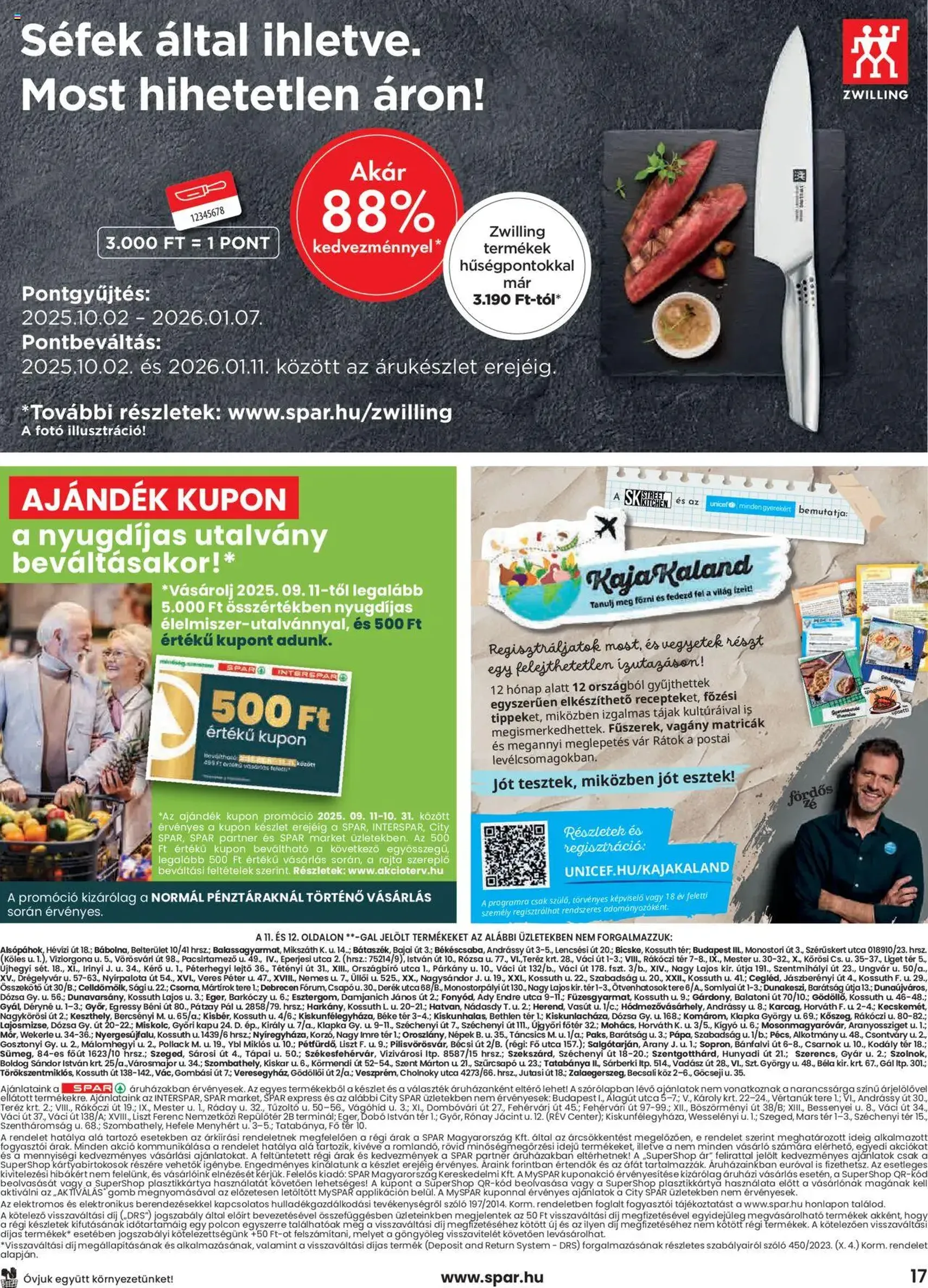 Spar Akciós újság - 2025.10.02. érvényes szórólap 17 oldal 18 oldalból Spar Akciós újság - 2025.10.02. érvényes szórólap 17 oldal 18 oldalból