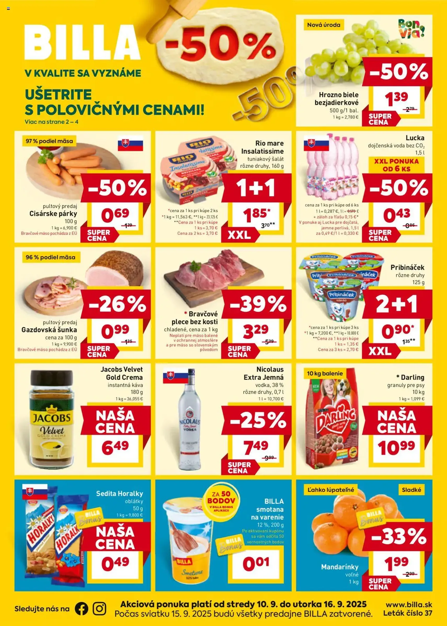 Billa leták - platný leták od 10.09.2025 strana 1 z 20 Billa leták - platný leták od 10.09.2025 strana 1 z 20