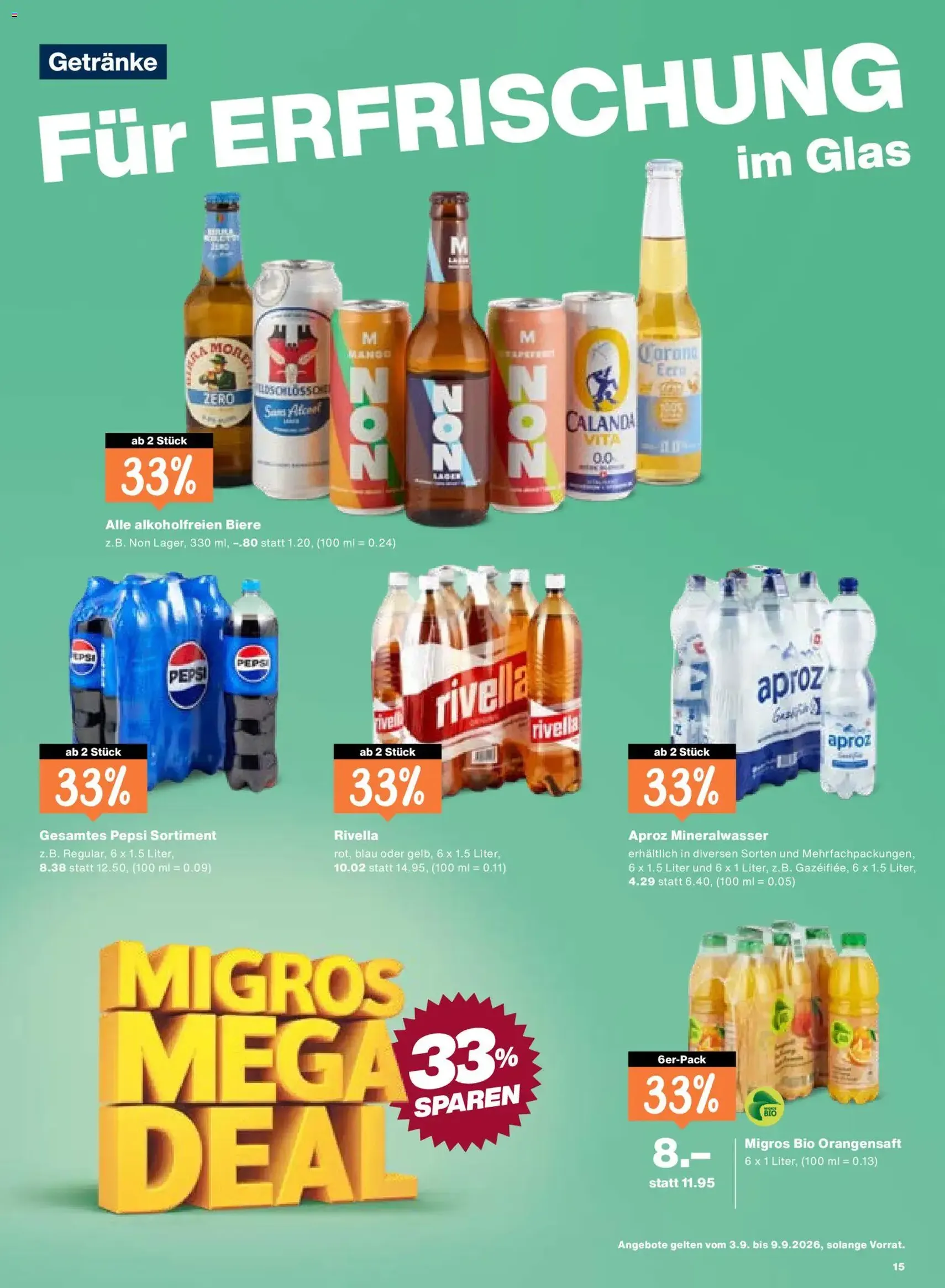 Migros aktionen - Gültiger Prospekt ab 03.09.2026, Seite 15 von insgesamt 20