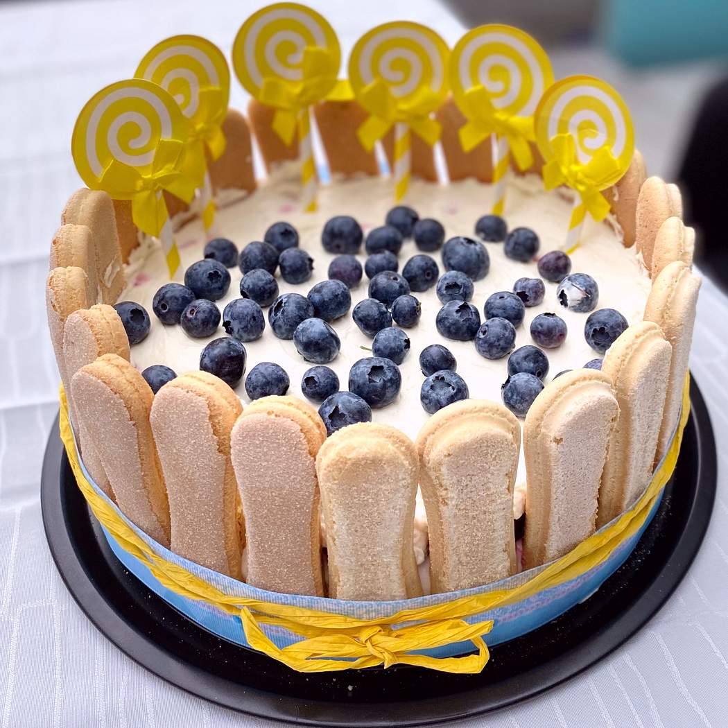 Torta non cotta con savoiardi