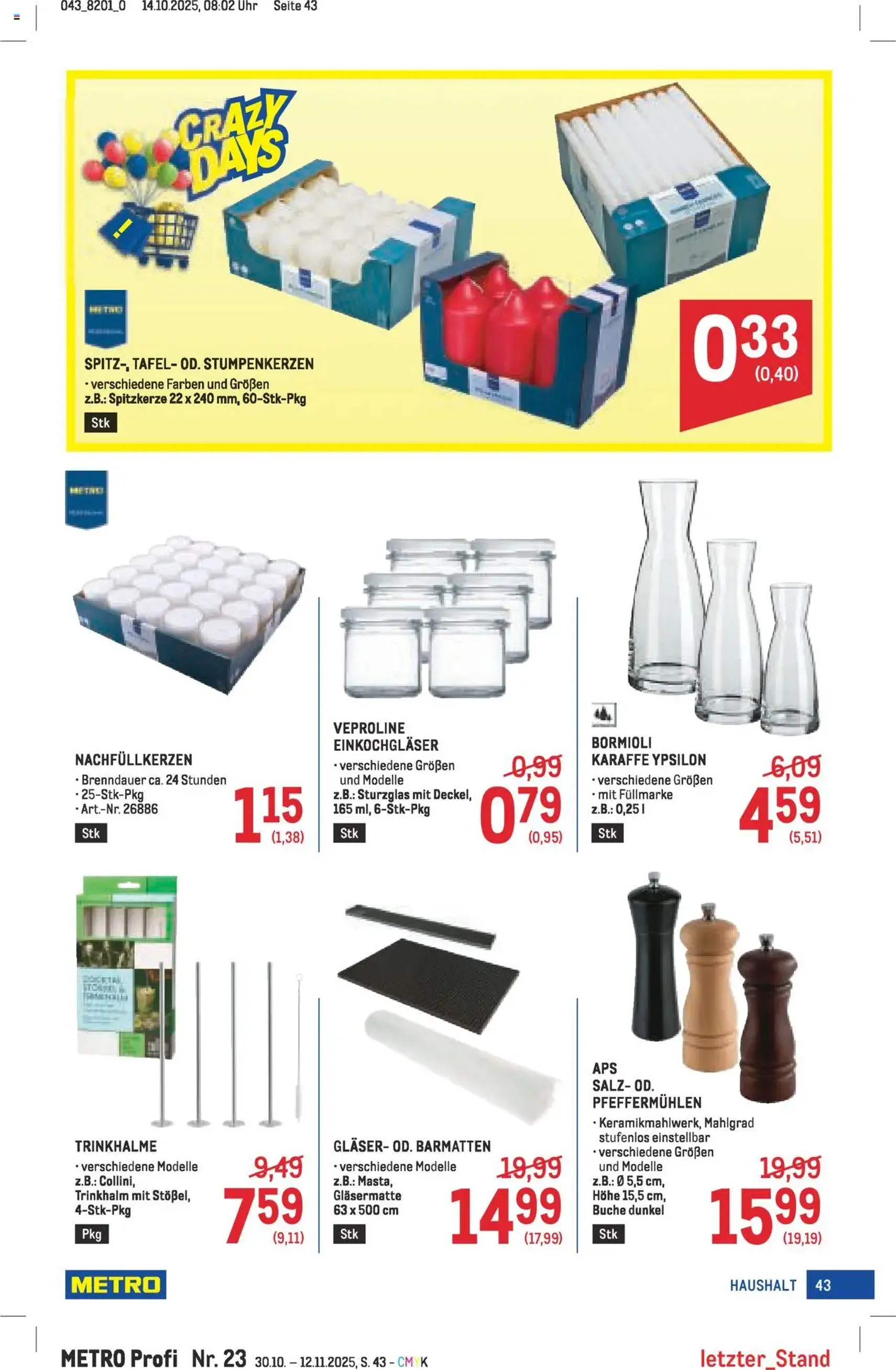 Metro angebote Profi - Gültiger Prospekt ab 30.10.2025, Seite 43 von insgesamt 64 Metro angebote Profi - Gültiger Prospekt ab 30.10.2025, Seite 43 von insgesamt 64