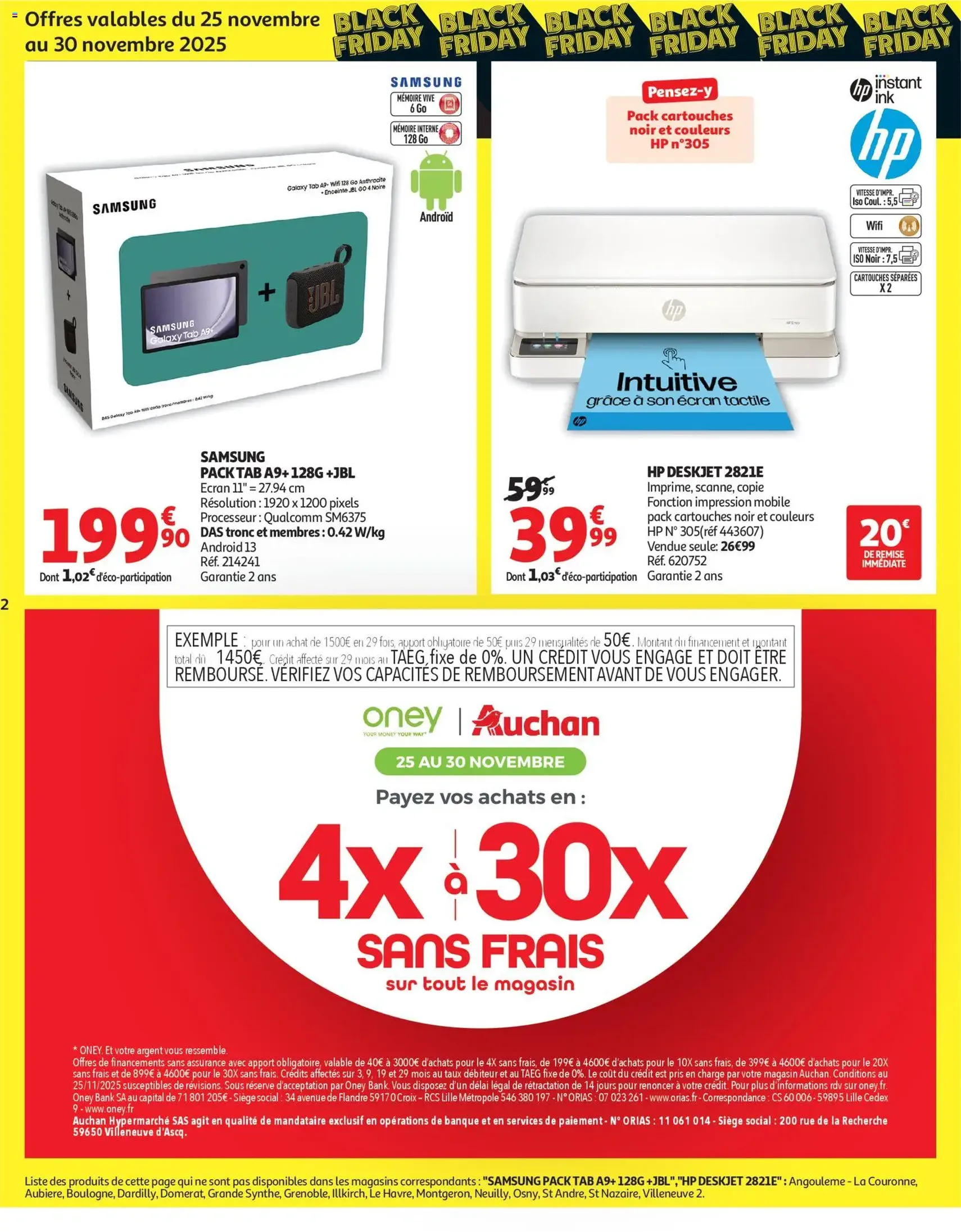 Auchan Black Friday - brochure valable à partir du 25/11/2025, page 2 sur 28