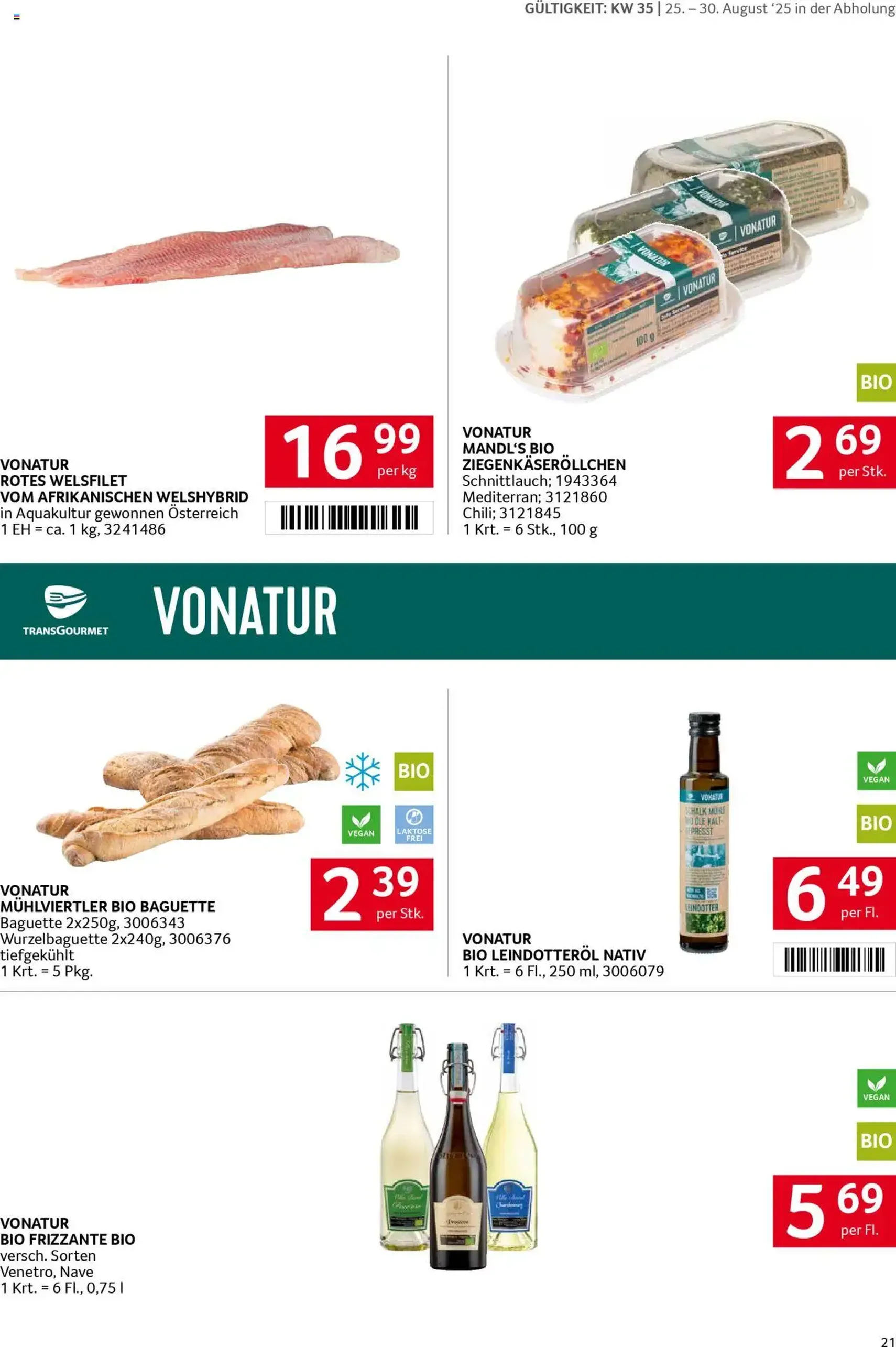 Transgourmet Flugblatt - Gültiger Prospekt ab 24.08.2025, Seite 21 von insgesamt 28 Transgourmet Flugblatt - Gültiger Prospekt ab 24.08.2025, Seite 21 von insgesamt 28