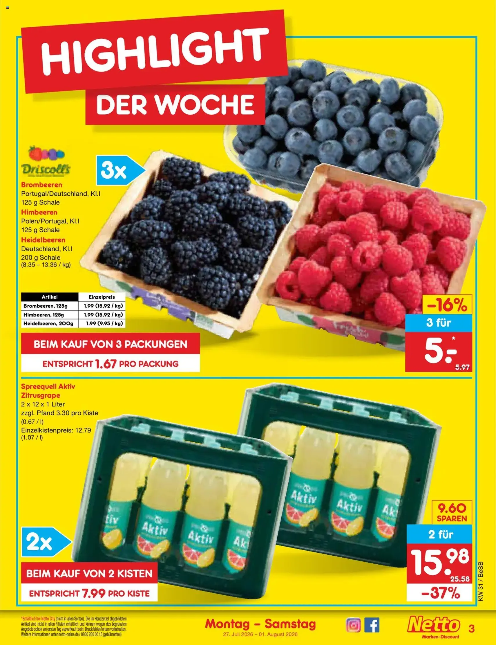 Netto Marken-Discount Prospekt - Gültiger Prospekt ab 27.07.2026, Seite 3 von insgesamt 71
