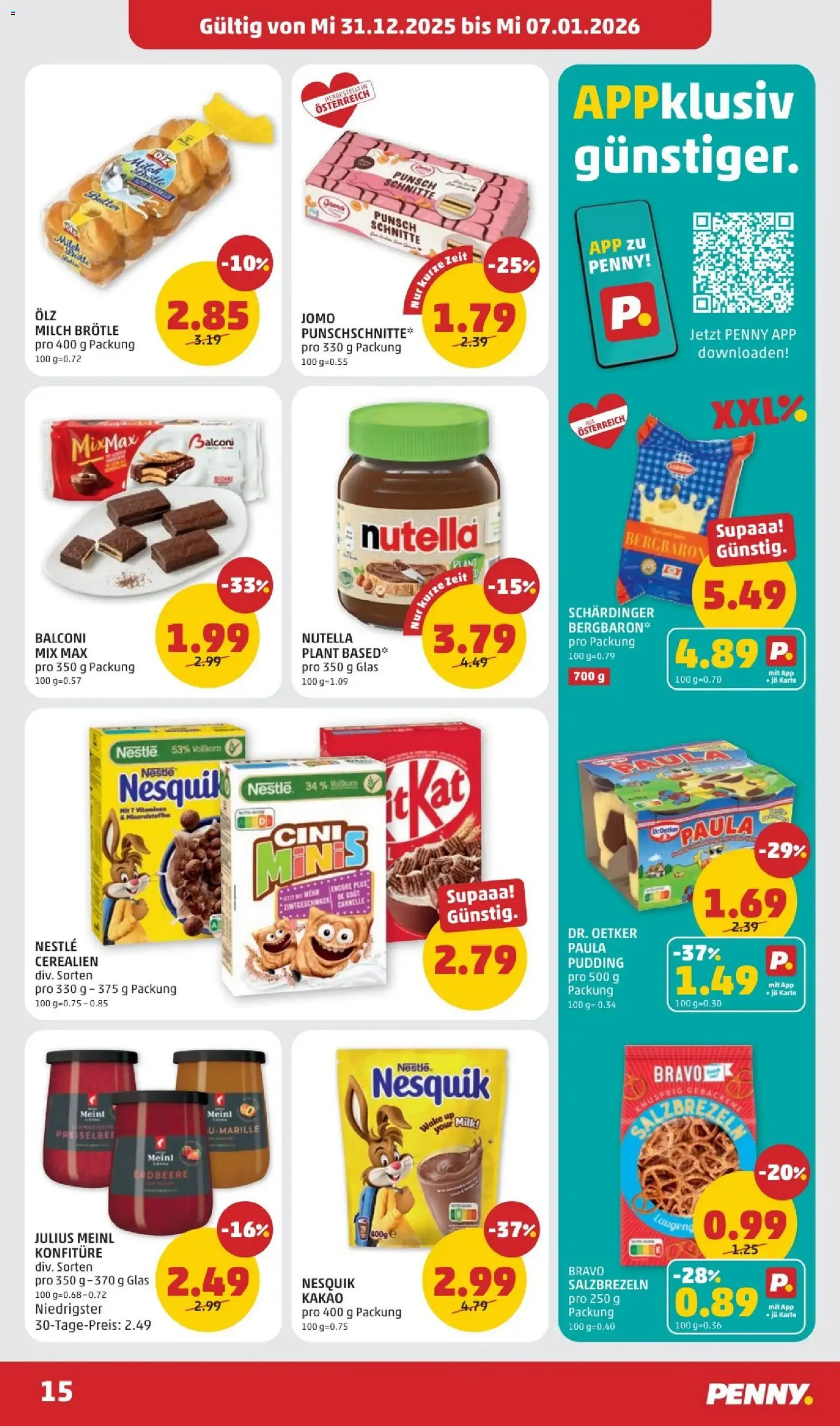 Penny Markt Flugblatt - Gültiger Prospekt ab 31.12.2025, Seite 15 von insgesamt 32