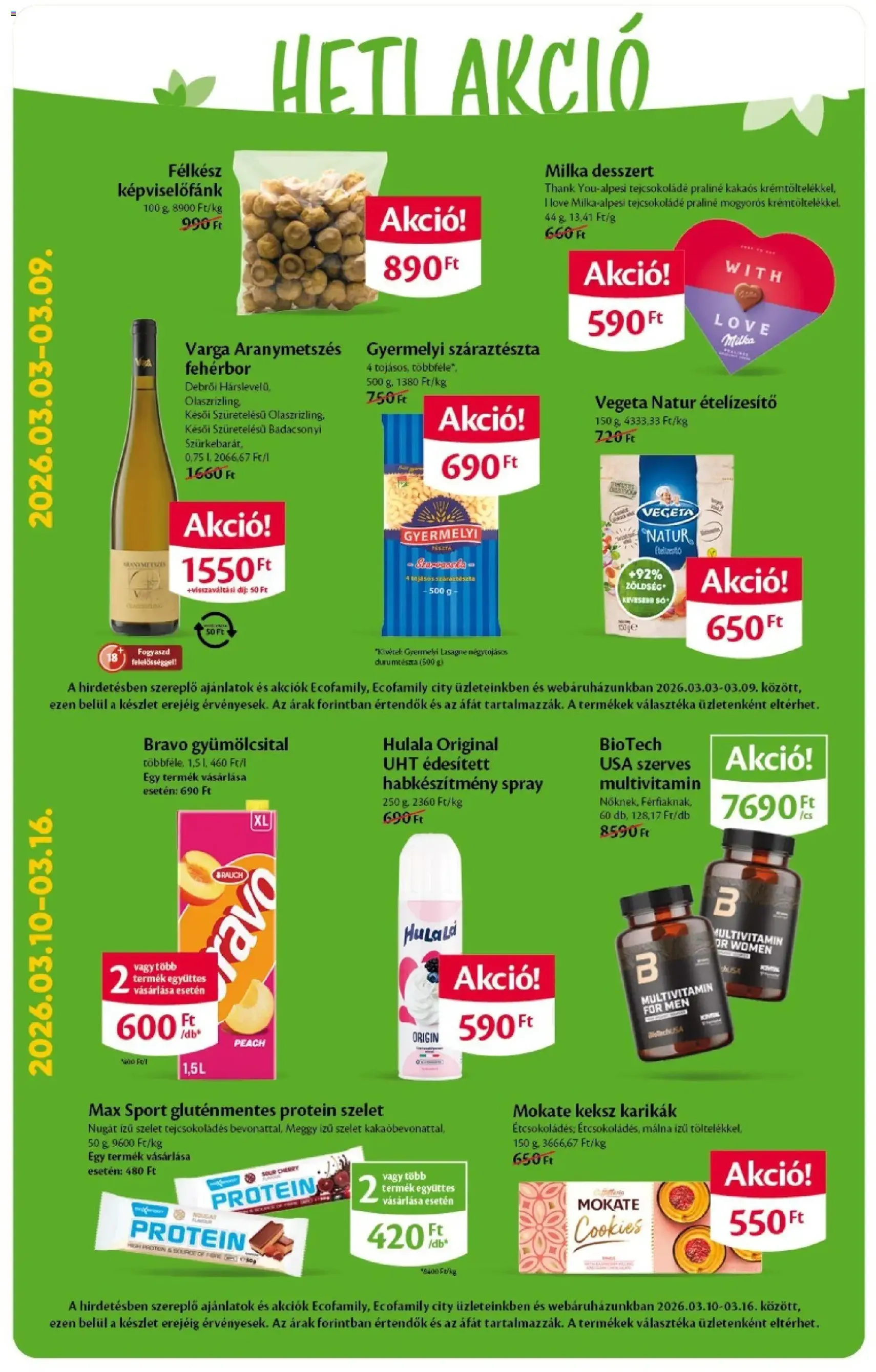 EcoFamily akciós újság - 2026.03.05. érvényes szórólap 2 oldal 16 oldalból