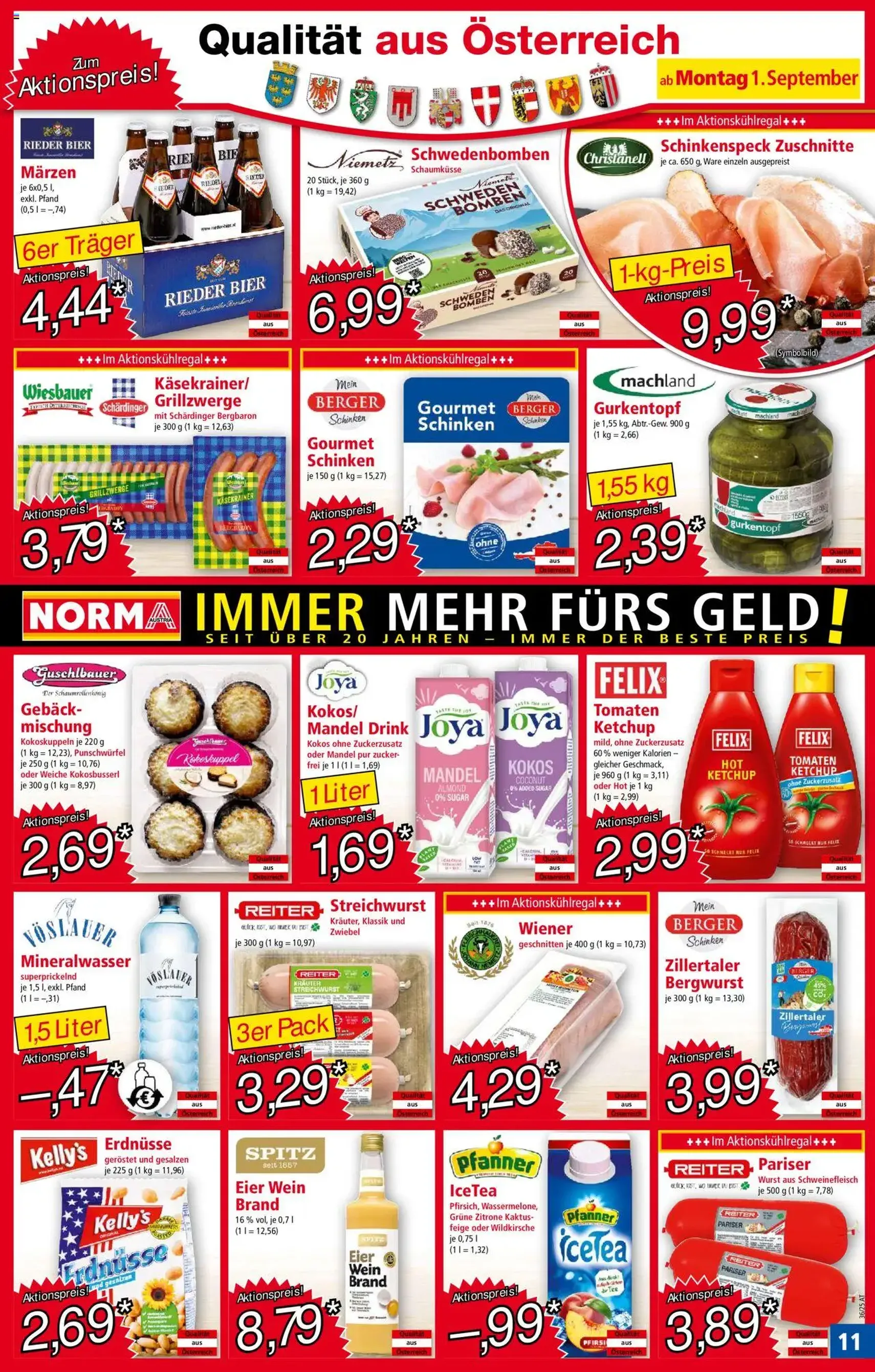 Norma Flugblatt - Gültiger Prospekt ab 01.09.2025, Seite 11 von insgesamt 18 Norma Flugblatt - Gültiger Prospekt ab 01.09.2025, Seite 11 von insgesamt 18