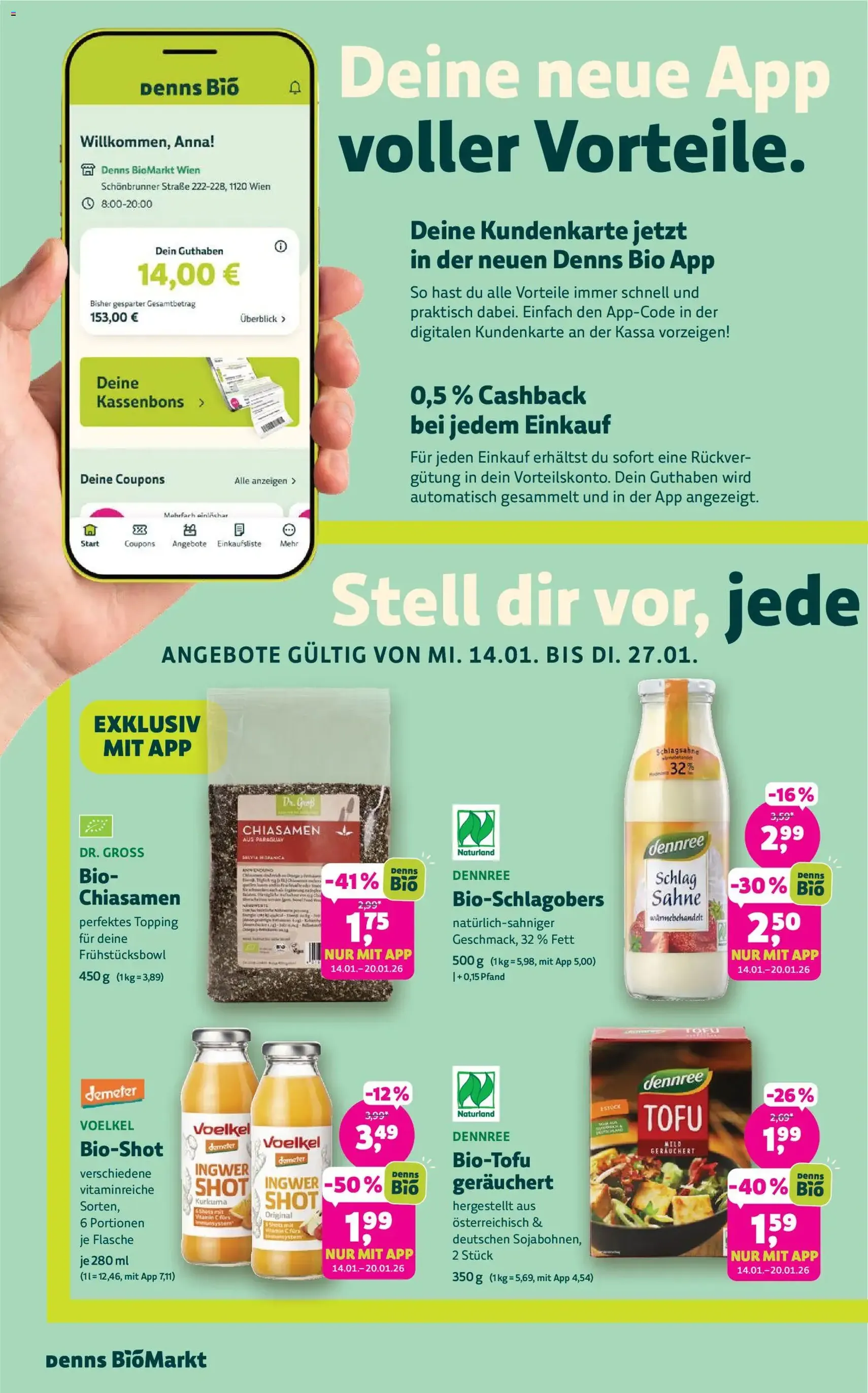 Denns BioMarkt Flugblatt - Gültiger Prospekt ab 14.01.2026, Seite 2 von insgesamt 18