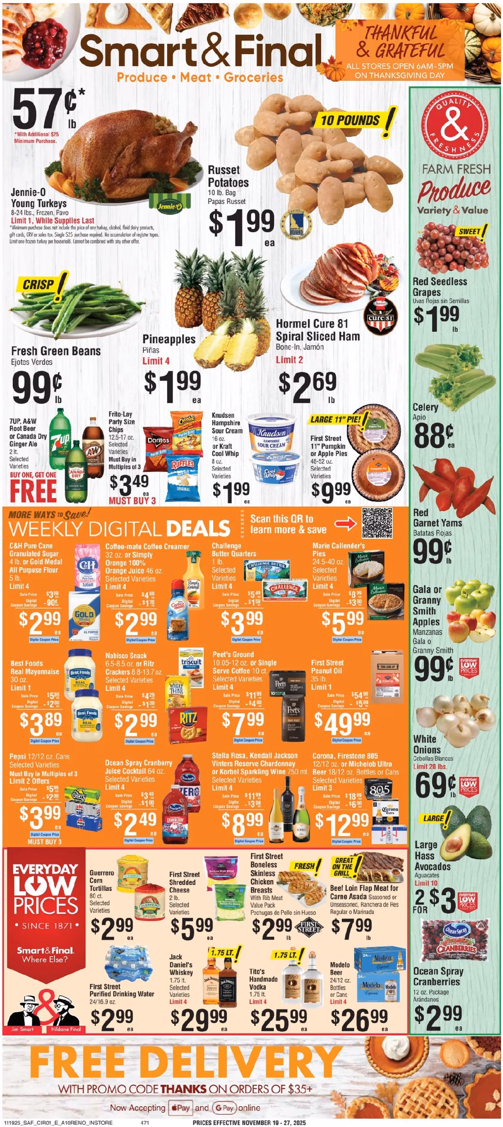 Smart & Final Weekly Ad - valid flyer from 11/19/2025, page 1 of 3