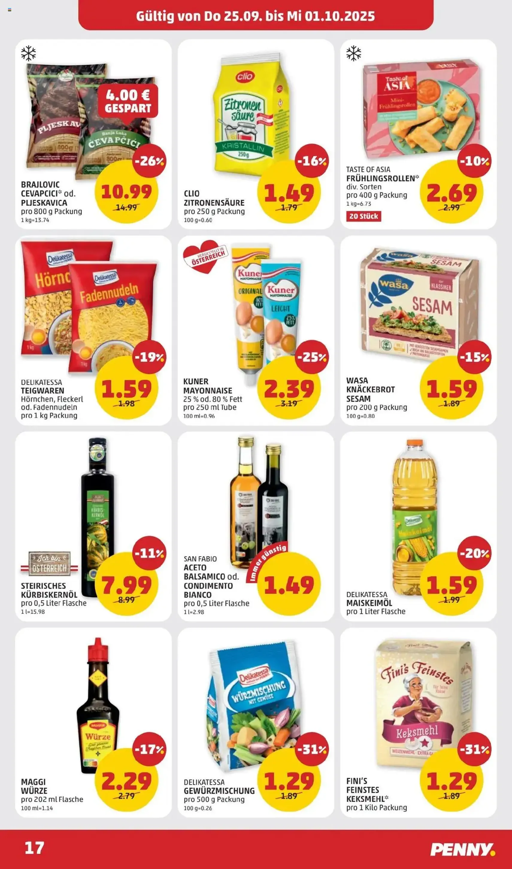 Penny Markt Flugblatt - Gültiger Prospekt ab 25.09.2025, Seite 17 von insgesamt 32