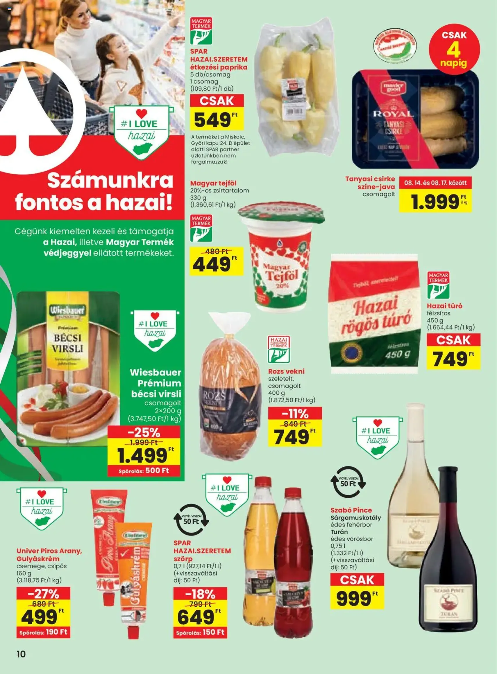 Spar Akciós újság - 2025.08.14. érvényes szórólap 10 oldal 20 oldalból Spar Akciós újság - 2025.08.14. érvényes szórólap 10 oldal 20 oldalból