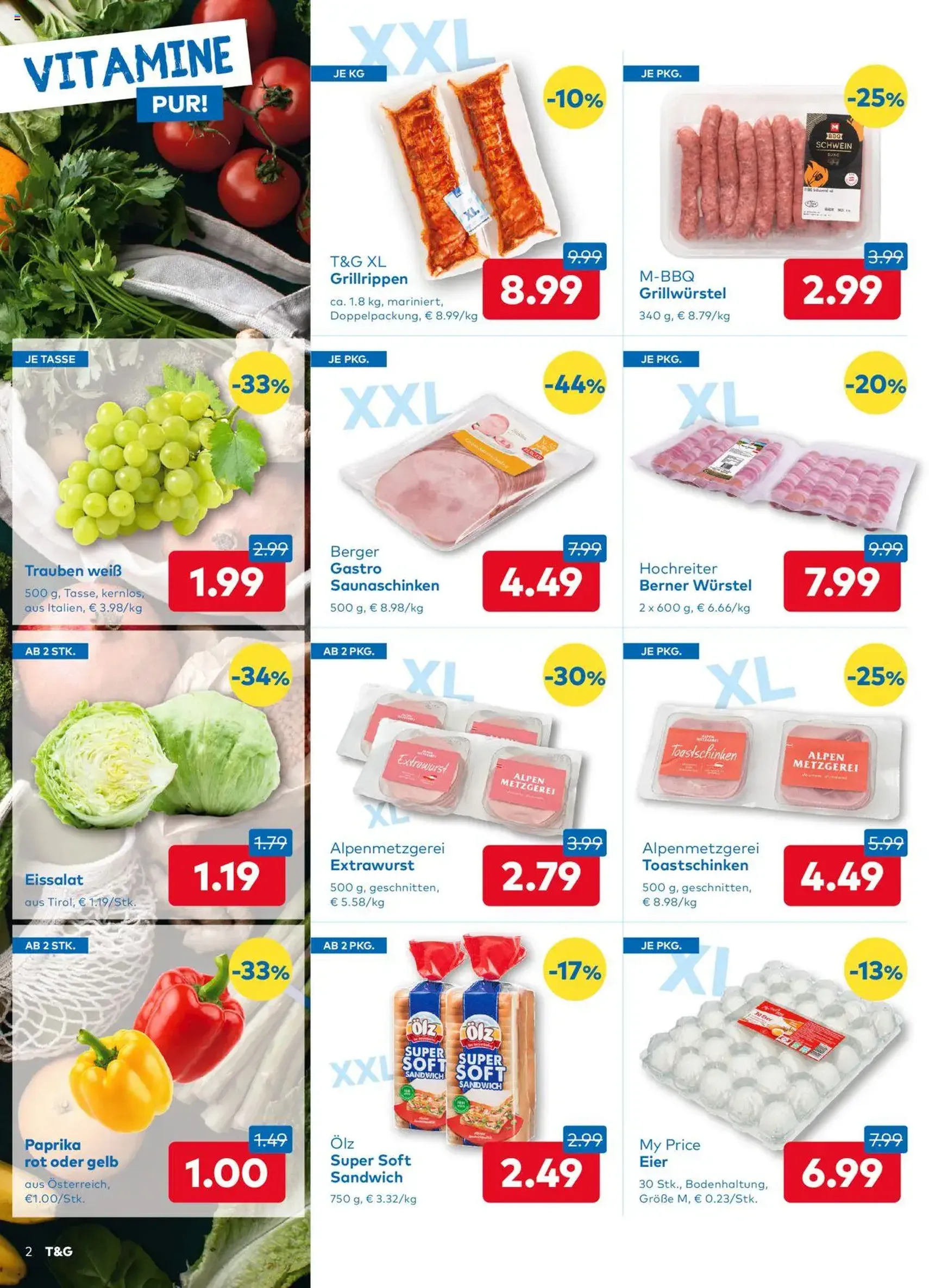 T&G Flugblatt - Gültiger Prospekt ab 17.07.2025, Seite 2 von insgesamt 8