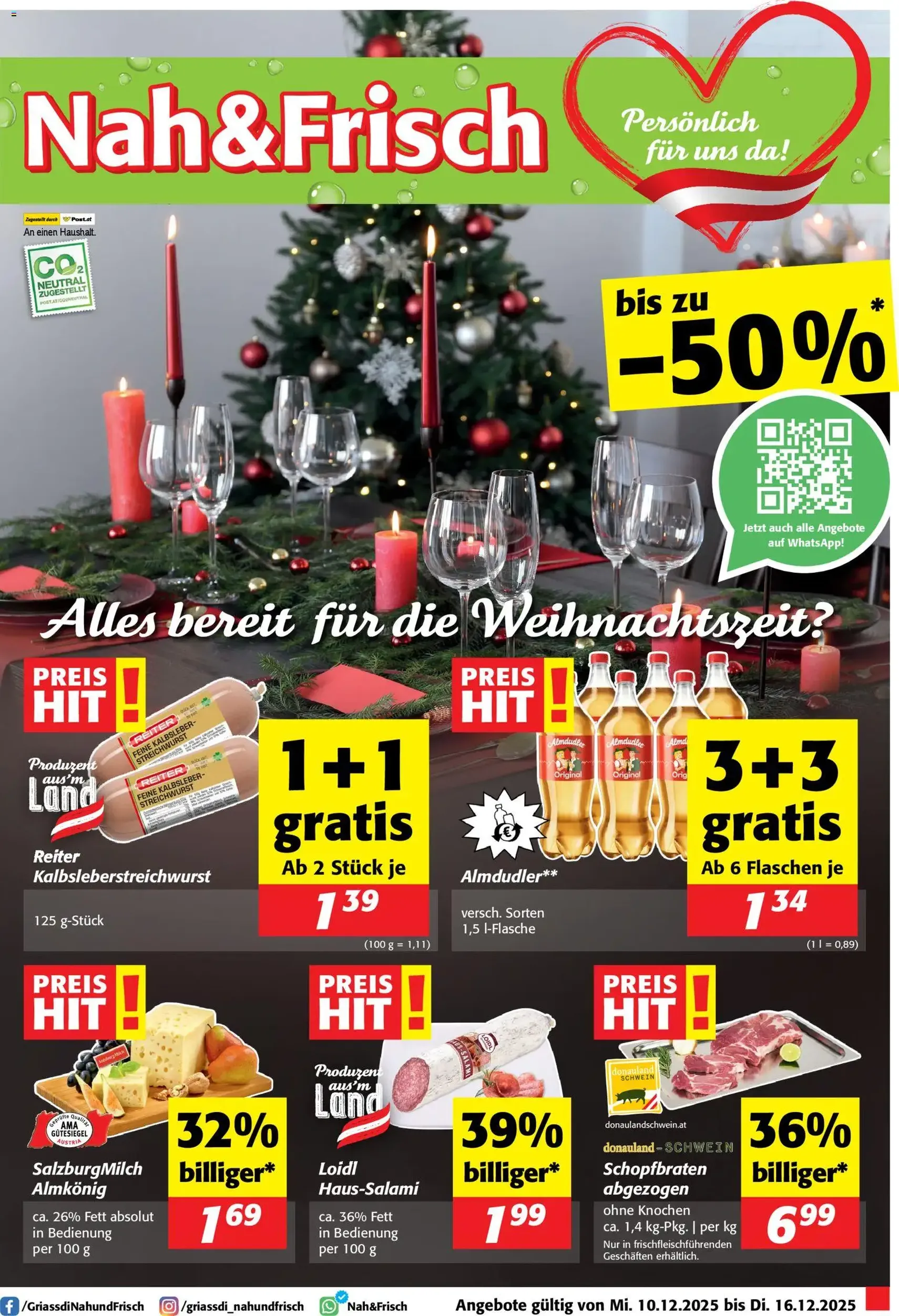 Nah und Frisch Flugblatt - Gültiger Prospekt ab 10.12.2025, Seite 1 von insgesamt 12