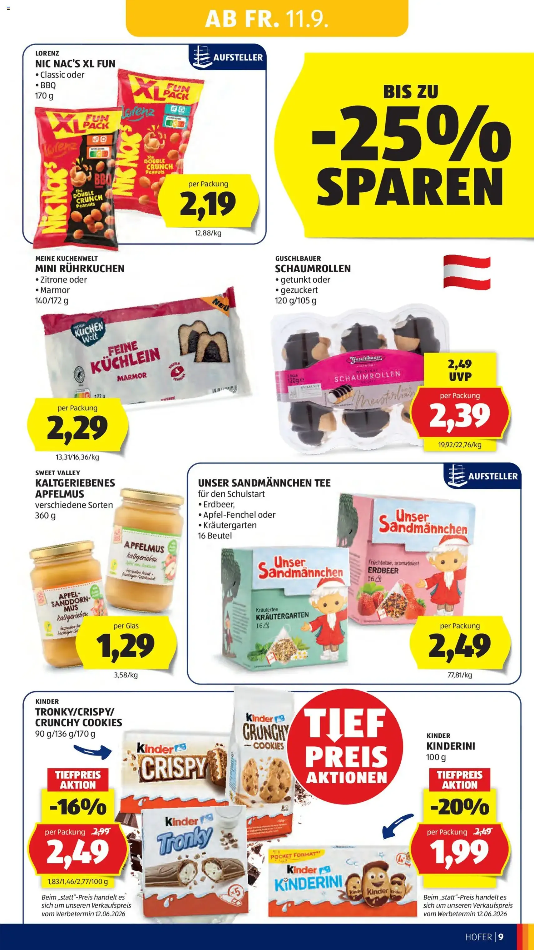 Hofer Flugblatt - Gültiger Prospekt ab 11.09.2026, Seite 17 von insgesamt 47