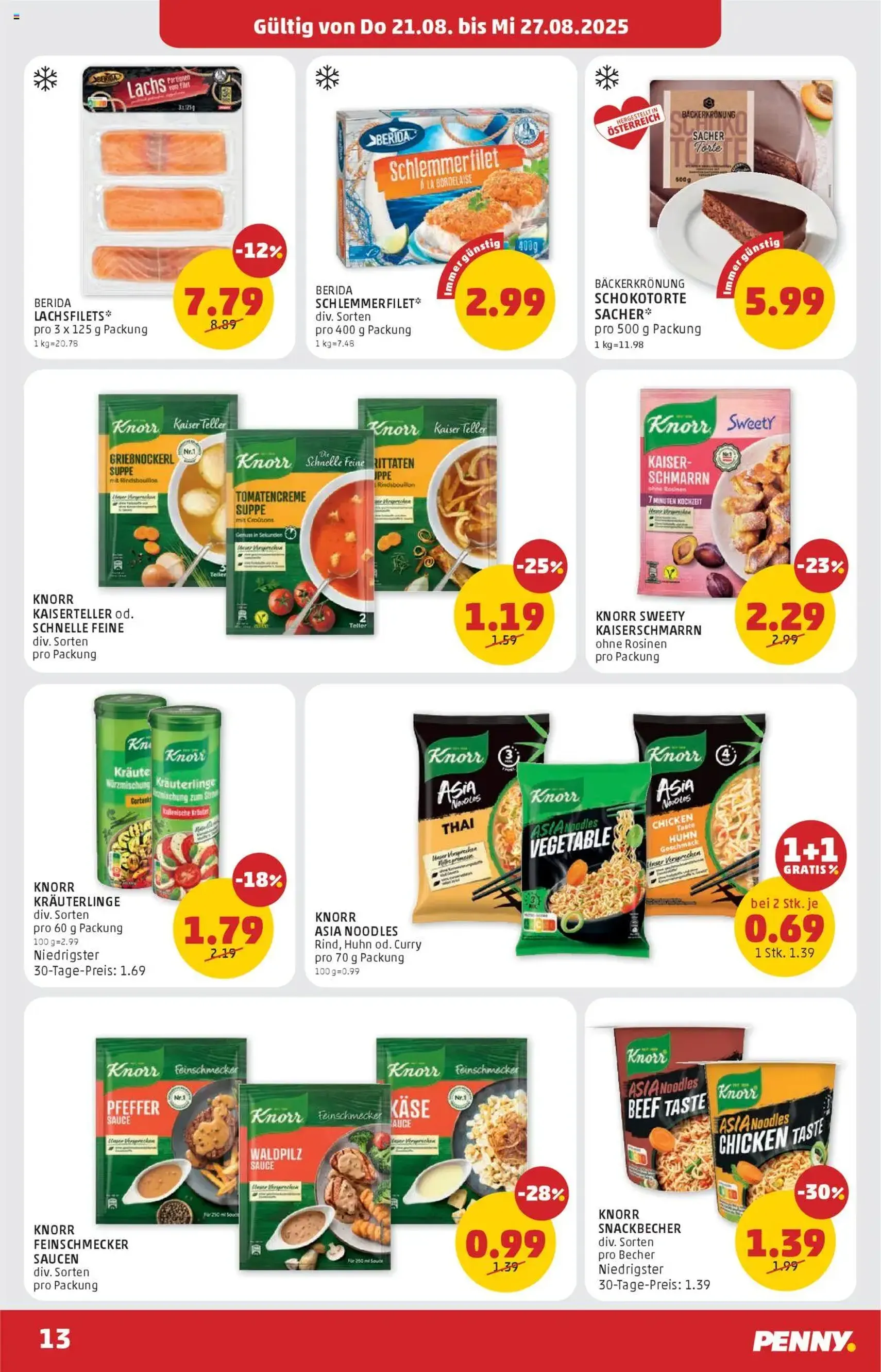 Penny Markt Flugblatt - Gültiger Prospekt ab 21.08.2025, Seite 13 von insgesamt 32