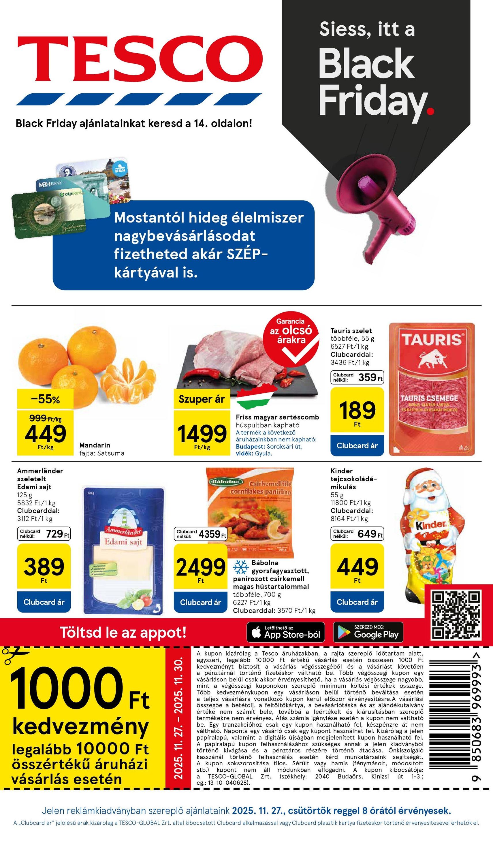 Tesco Hipermarket - Black Friday - 2025.11.27. érvényes szórólap 1 oldal 38 oldalból